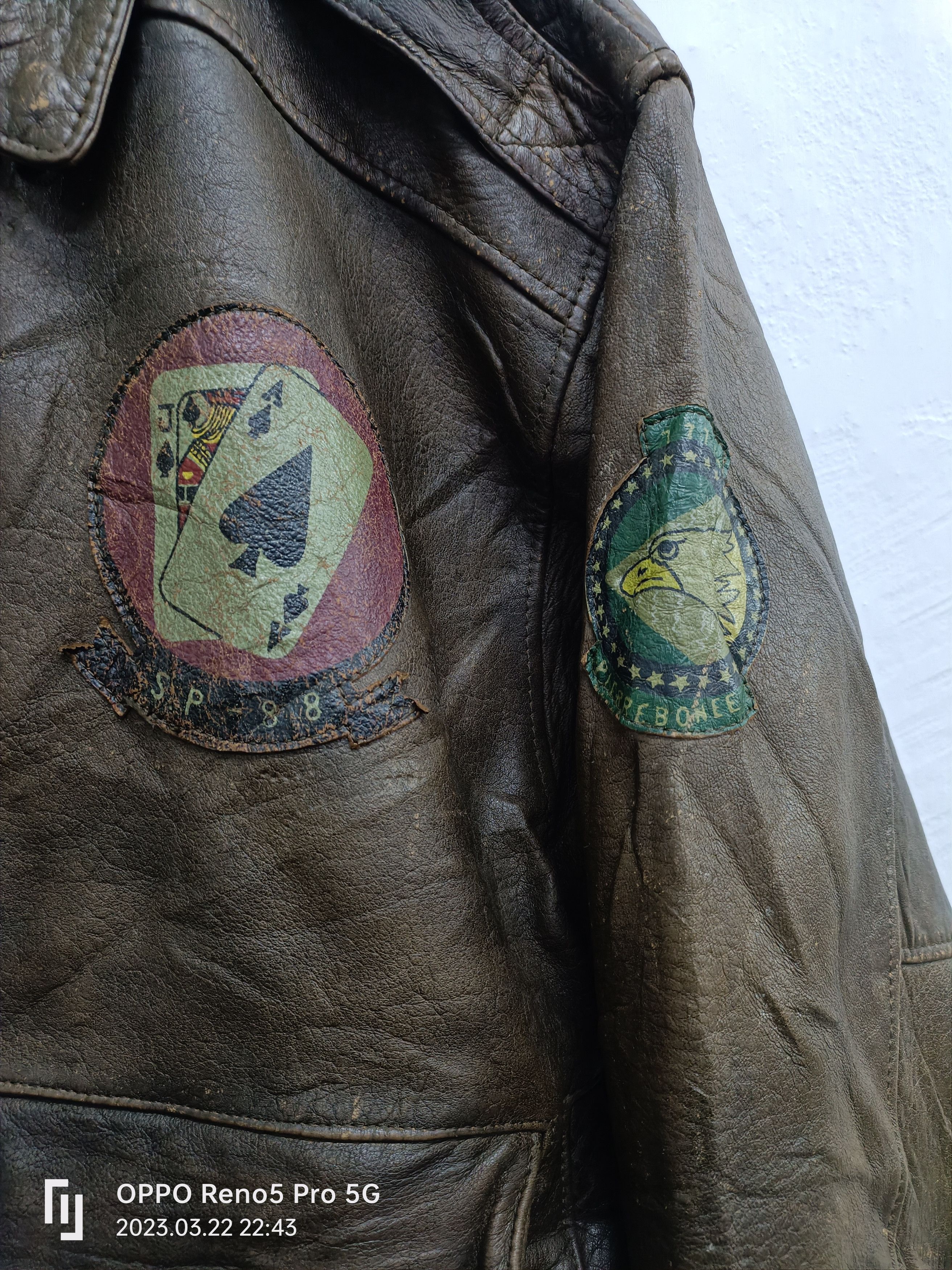 Vintage Vintage Eagle Squadron Pilot Leather Flight Jacket Size US L / EU 52-54 / 3 - 3 Thumbnail