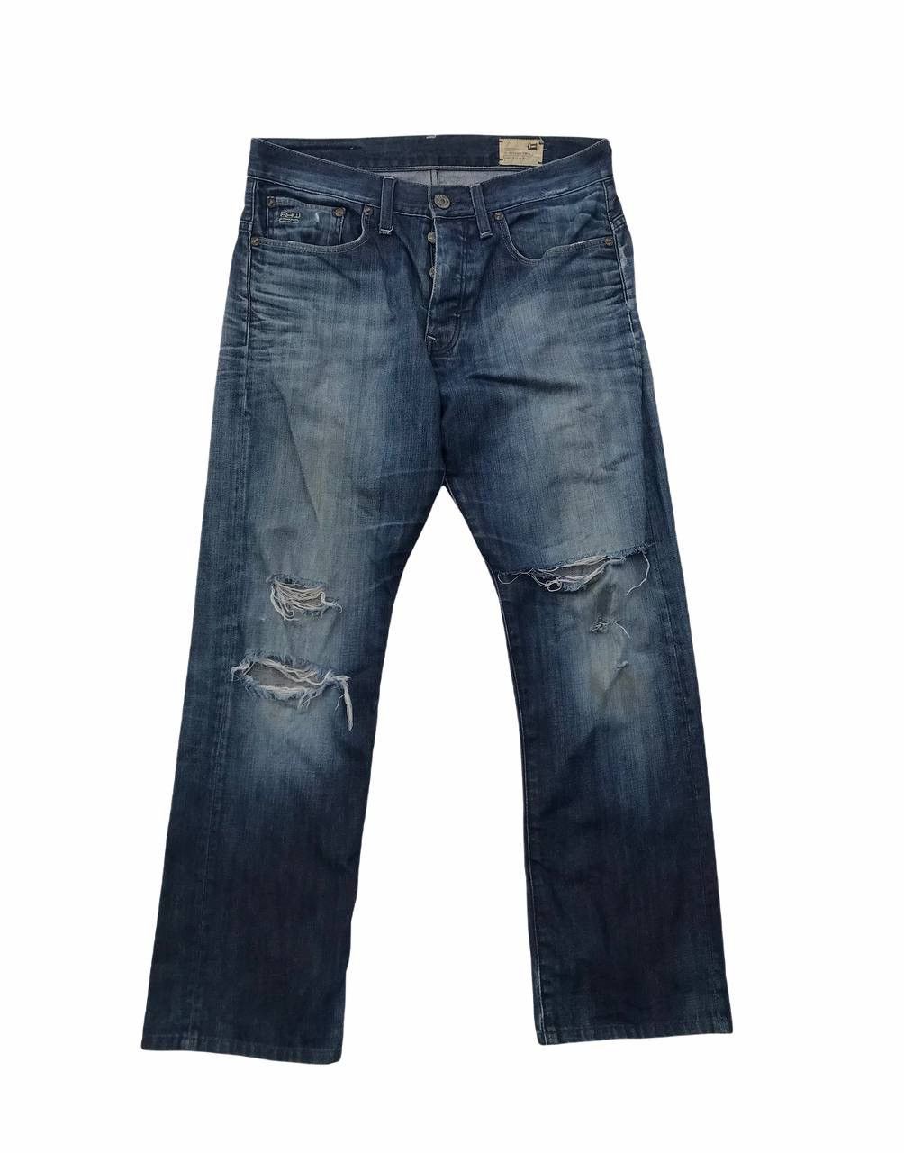 G-Star G Star Distressed Grunge Style Denim Pants Size US 32 / EU 48 - 1 Thumbnail