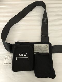 A-Cold-Wall* Utility Envelope Cross Body Bag - Black - ACWUG012WHL