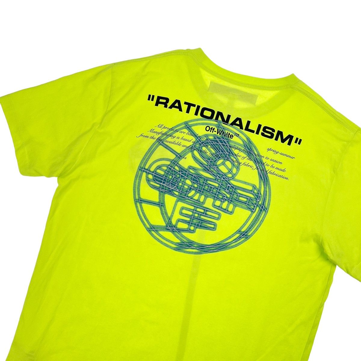 image of Off White Off-White Rationalism Neon T Shirt, Men's (Size 2XL)