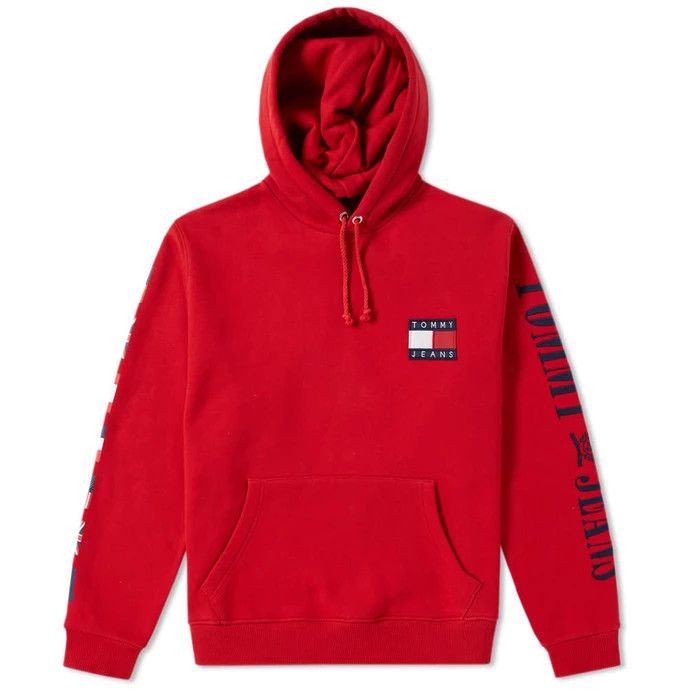 Tommy Jeans Tommy Jeans 90s HD Salsa Red Hoodie (Unisex) Size US XXL / EU 58 / 5 - 3 Thumbnail