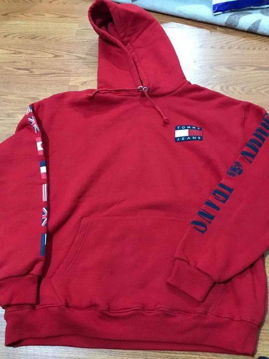 Tommy Jeans Tommy Jeans 90s HD Salsa Red Hoodie (Unisex) Size US XXL / EU 58 / 5 - 4 Thumbnail