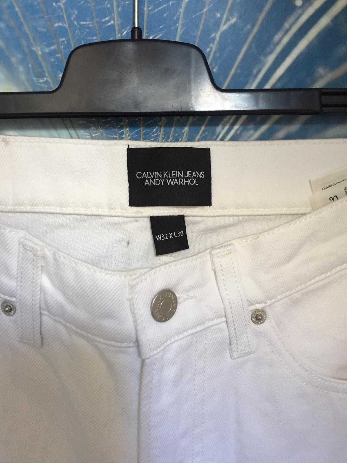Andy Warhol × Calvin Klein White Denim Jean Size US 32 / EU 48 - 3 Thumbnail