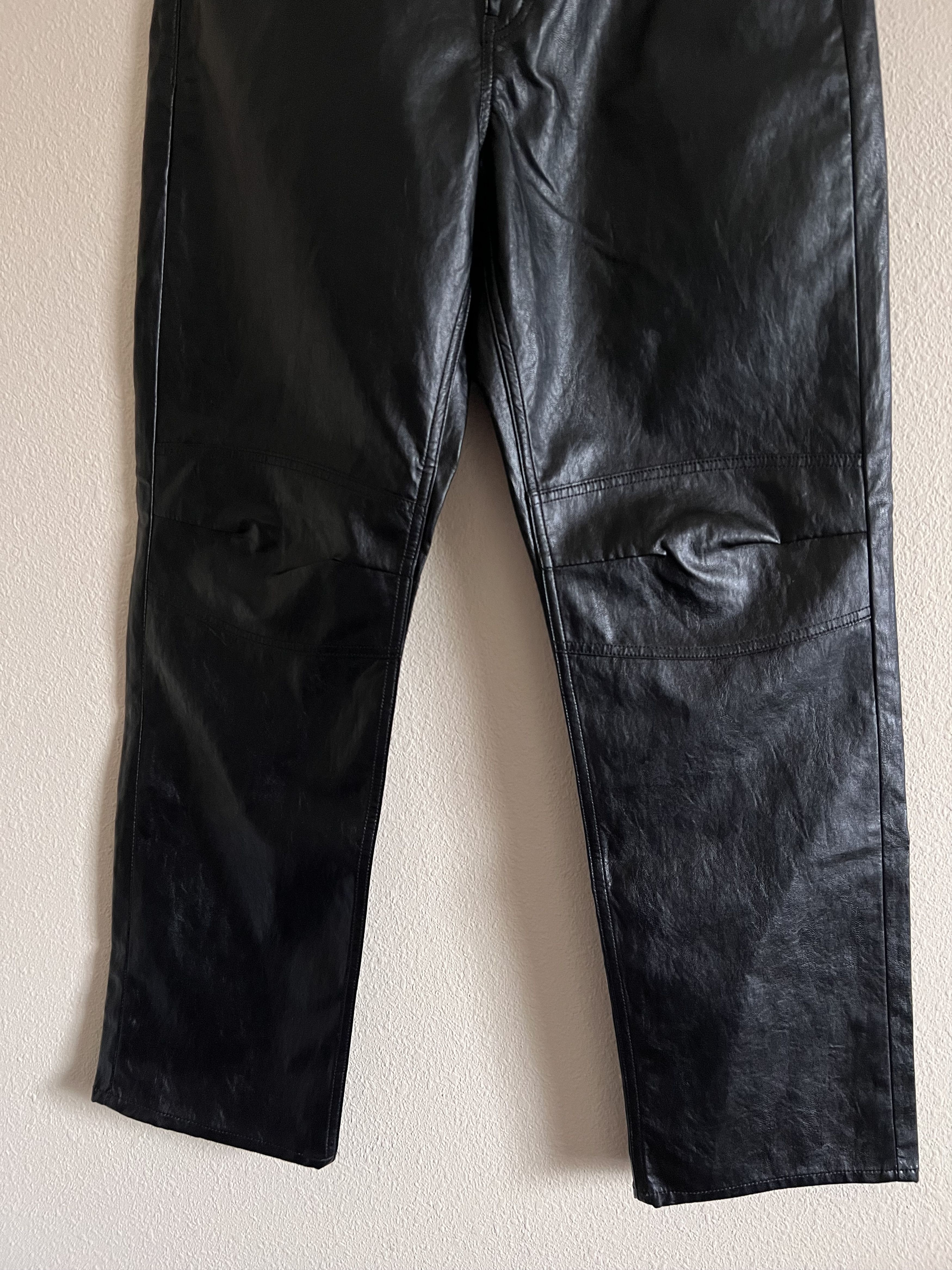 Our Legacy Our Legacy Fake Leather Formal Moto Cut Pants in Black Size US 30 / EU 46 - 3 Thumbnail