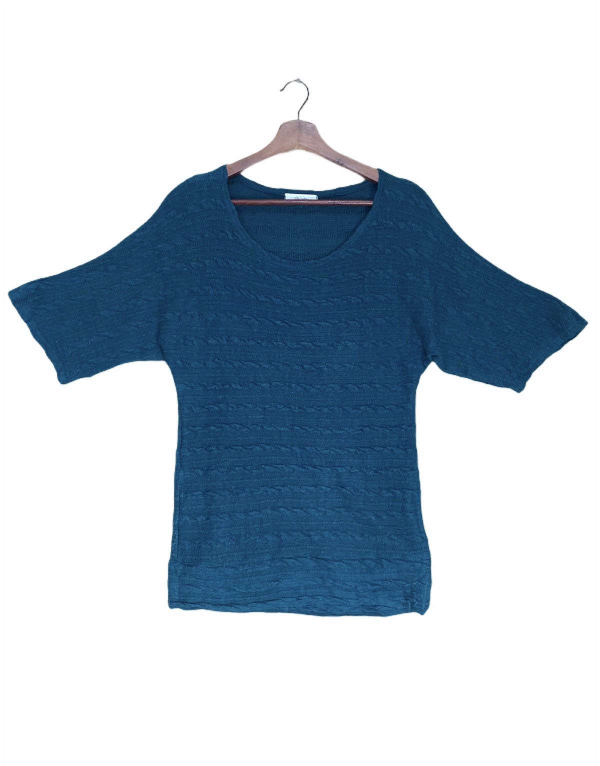 OSCOPE Modern Stripe Wave Twist Cable Chunky Knitwear Shirt