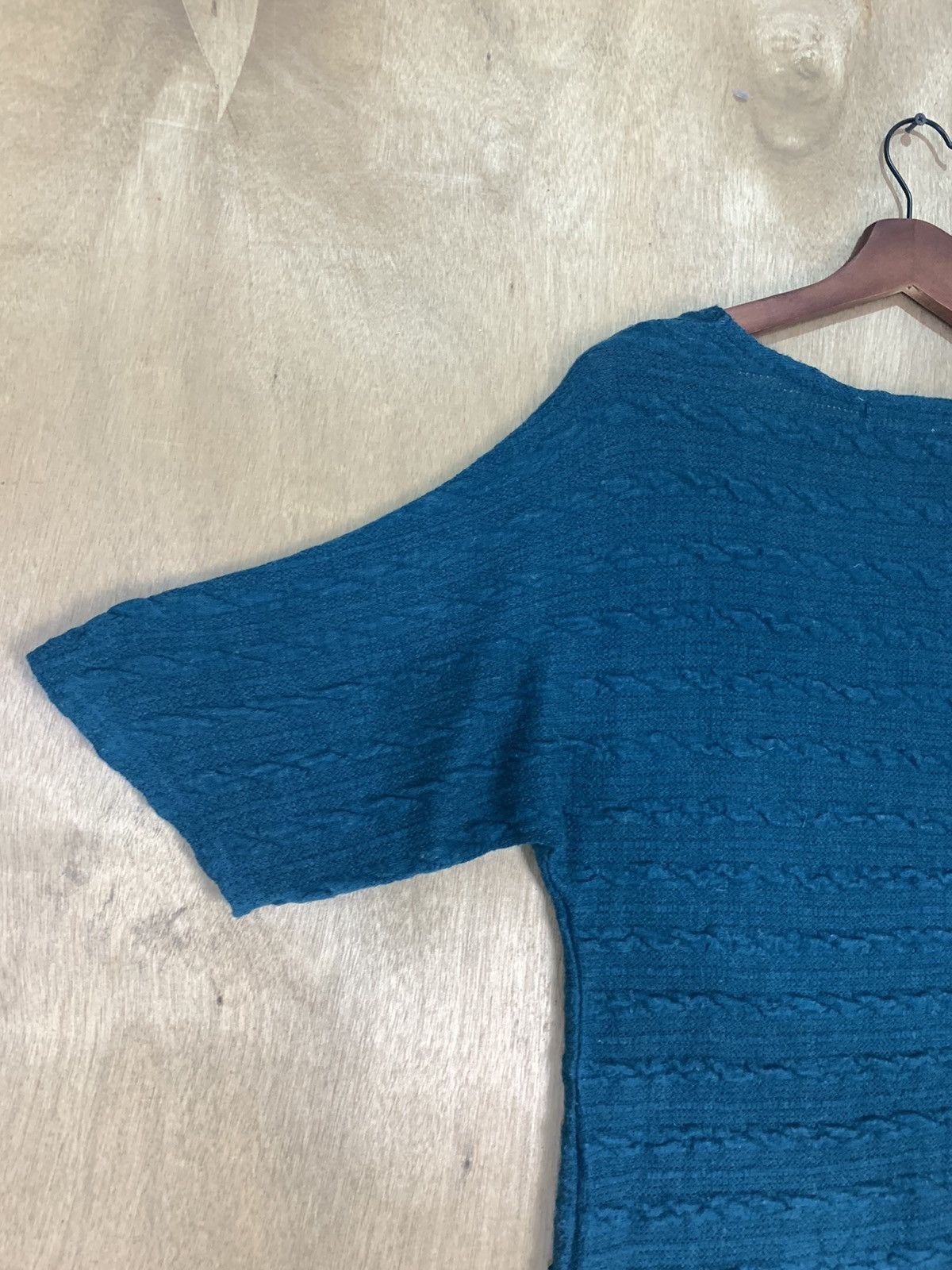 Designer × Homespun Knitwear OSCOPE Modern Stripe Wave Twist Cable Chunky Knitwear Shirt Size US S / EU 44-46 / 1 - 10 Thumbnail