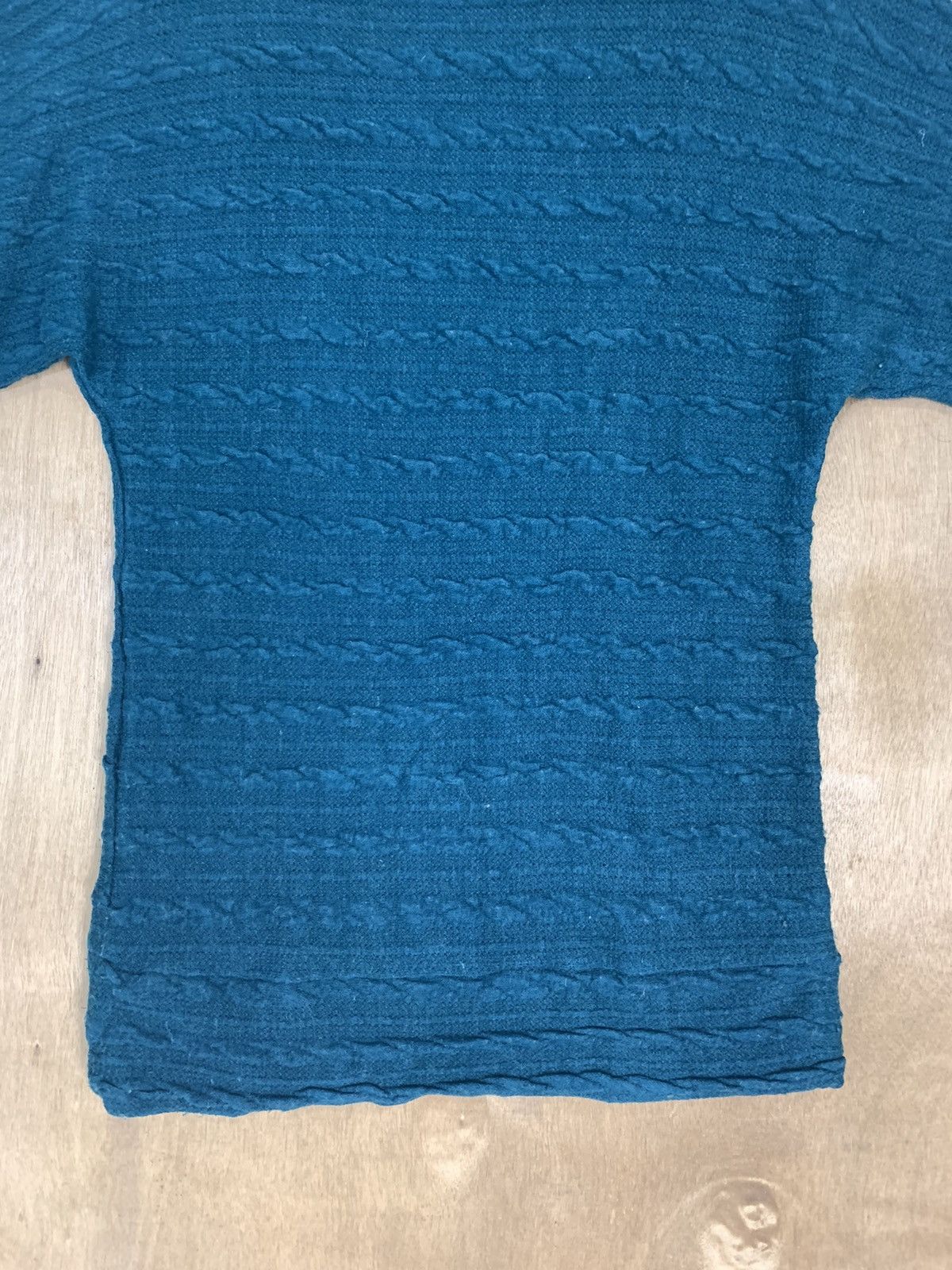Designer × Homespun Knitwear OSCOPE Modern Stripe Wave Twist Cable Chunky Knitwear Shirt Size US S / EU 44-46 / 1 - 9 Thumbnail