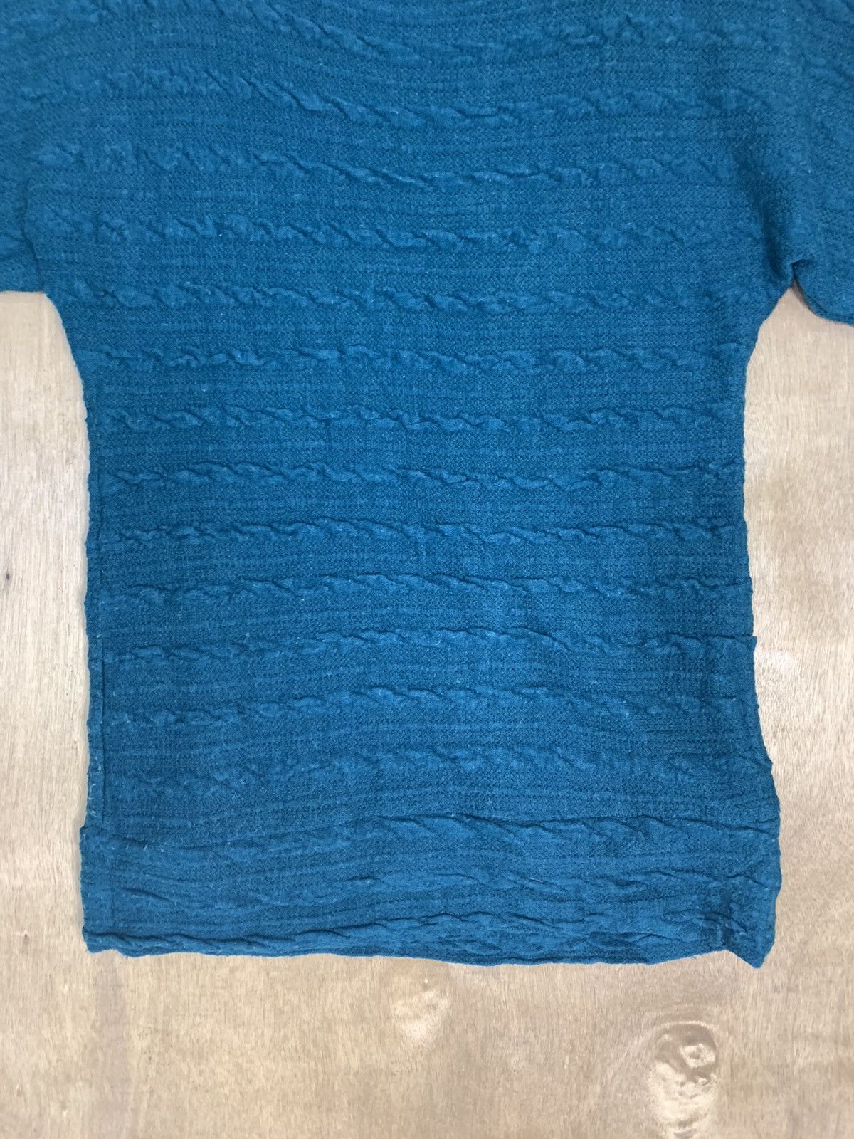 Designer × Homespun Knitwear OSCOPE Modern Stripe Wave Twist Cable Chunky Knitwear Shirt Size US S / EU 44-46 / 1 - 4 Thumbnail