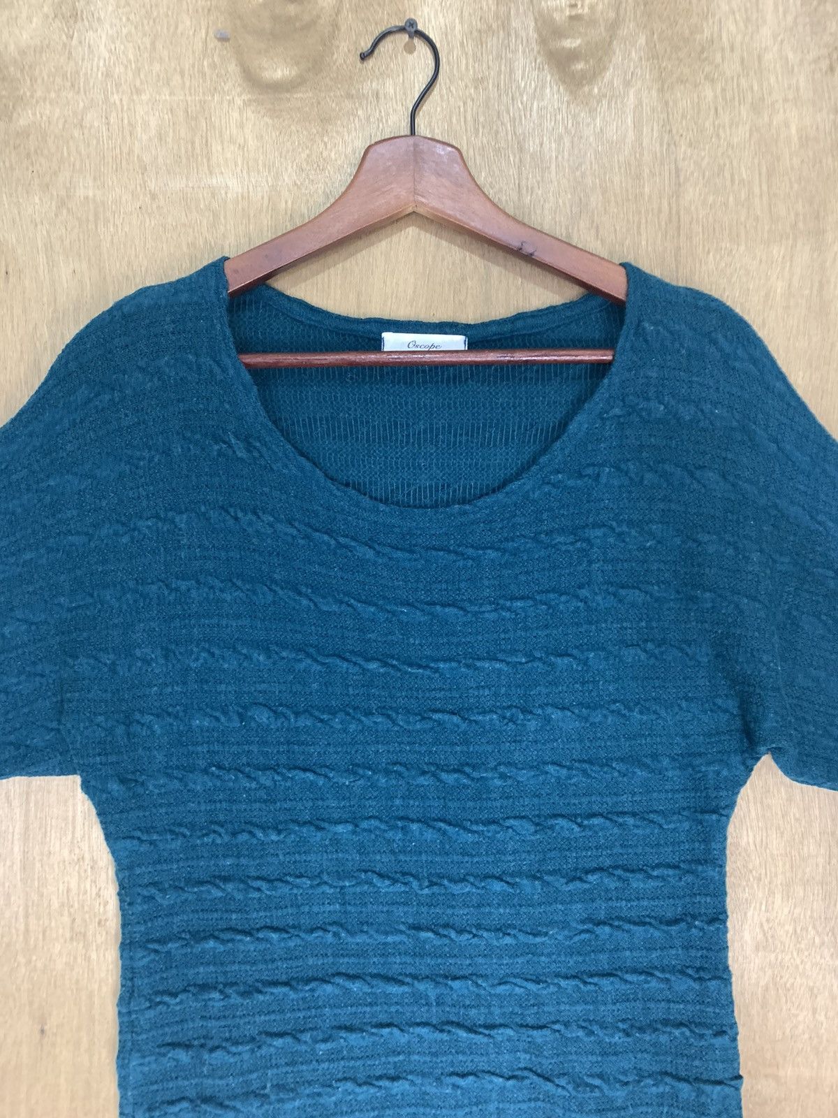 Designer × Homespun Knitwear OSCOPE Modern Stripe Wave Twist Cable Chunky Knitwear Shirt Size US S / EU 44-46 / 1 - 3 Thumbnail