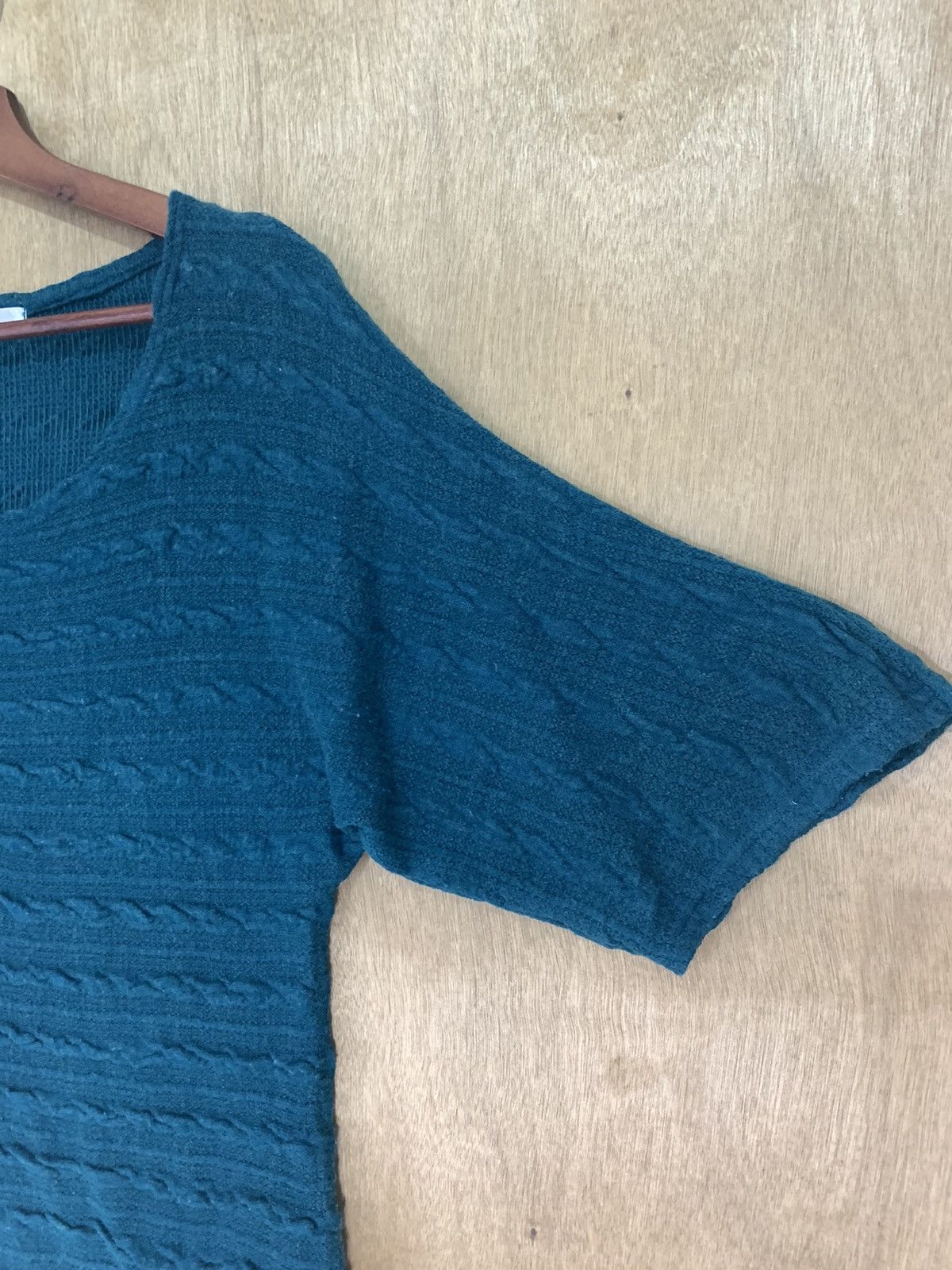 Designer × Homespun Knitwear OSCOPE Modern Stripe Wave Twist Cable Chunky Knitwear Shirt Size US S / EU 44-46 / 1 - 6 Thumbnail