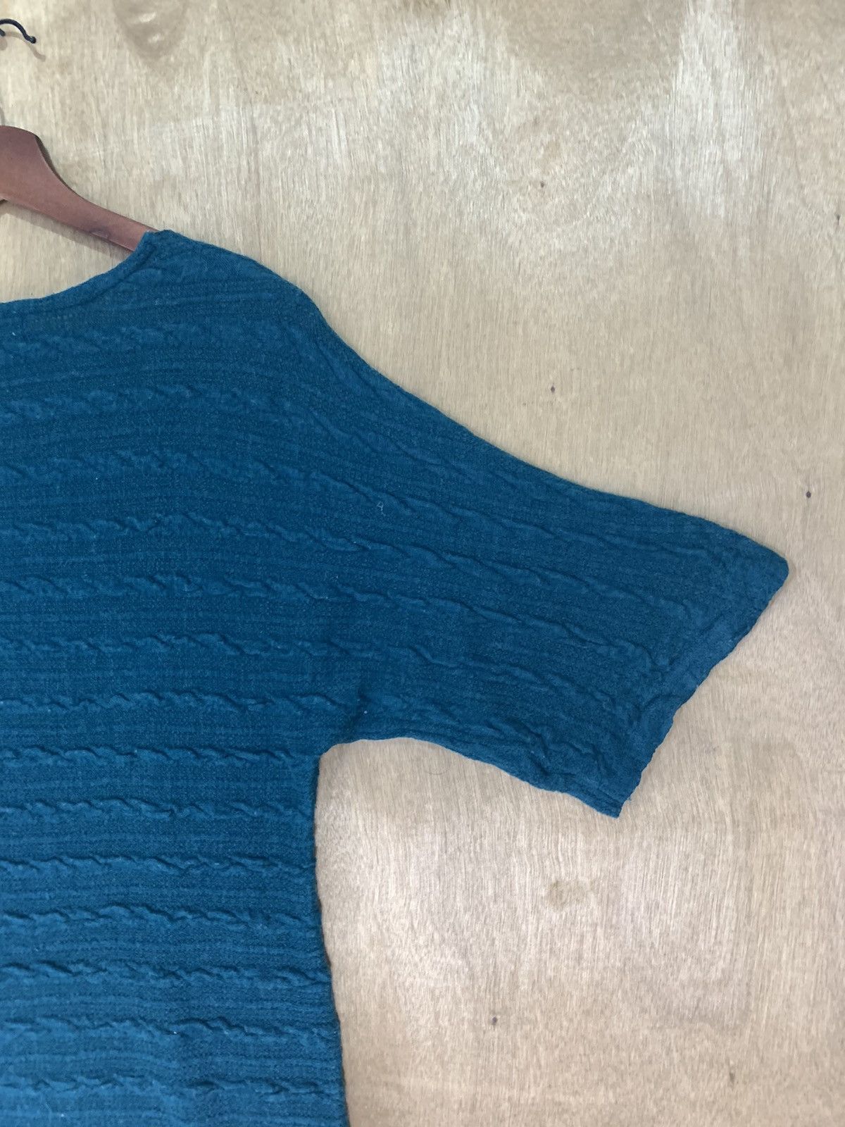 Designer × Homespun Knitwear OSCOPE Modern Stripe Wave Twist Cable Chunky Knitwear Shirt Size US S / EU 44-46 / 1 - 11 Thumbnail