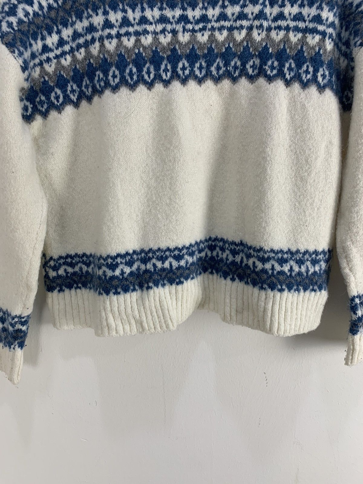 Aran Isles Knitwear × Designer GU Motif Native Fair Isle Navajo Boyfriend Knitwear Sweater Size US M / EU 48-50 / 2 - 9 Thumbnail