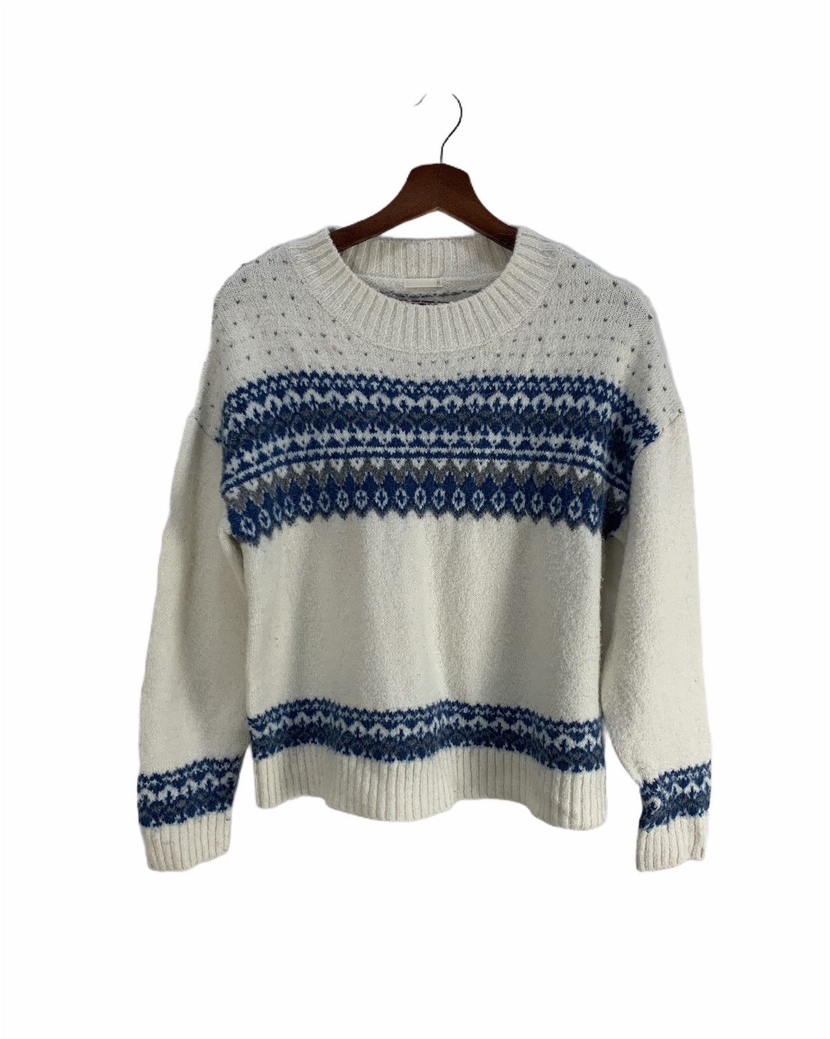 Aran Isles Knitwear × Designer GU Motif Native Fair Isle Navajo Boyfriend Knitwear Sweater Size US M / EU 48-50 / 2 - 1 Thumbnail