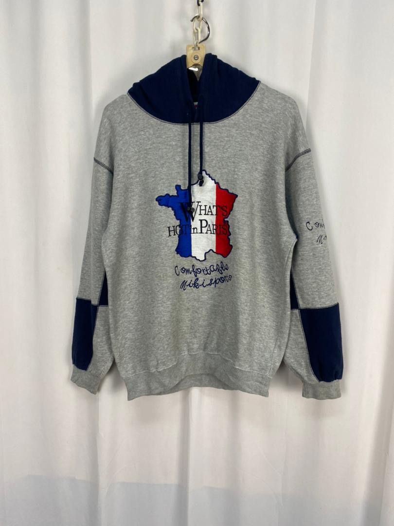 Japanese Brand × Vintage “What hot in Paris” spellout hoodie pullover by miki sport Size US M / EU 48-50 / 2 - 7 Thumbnail