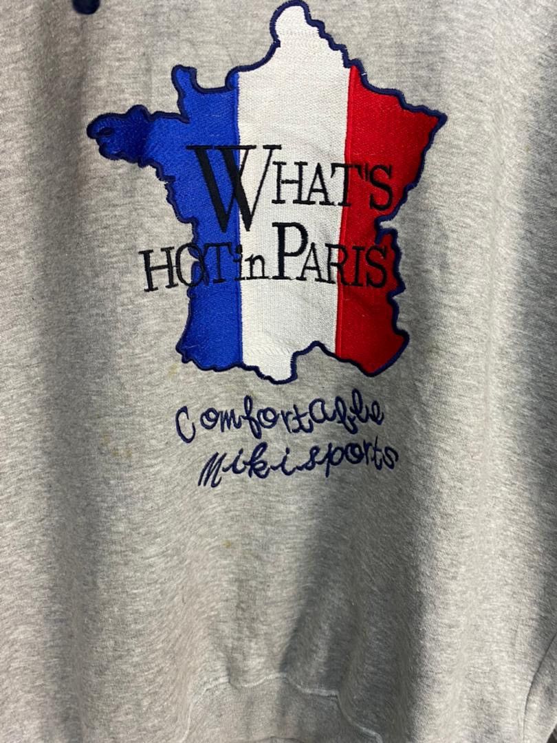 Japanese Brand × Vintage “What hot in Paris” spellout hoodie pullover by miki sport Size US M / EU 48-50 / 2 - 5 Thumbnail