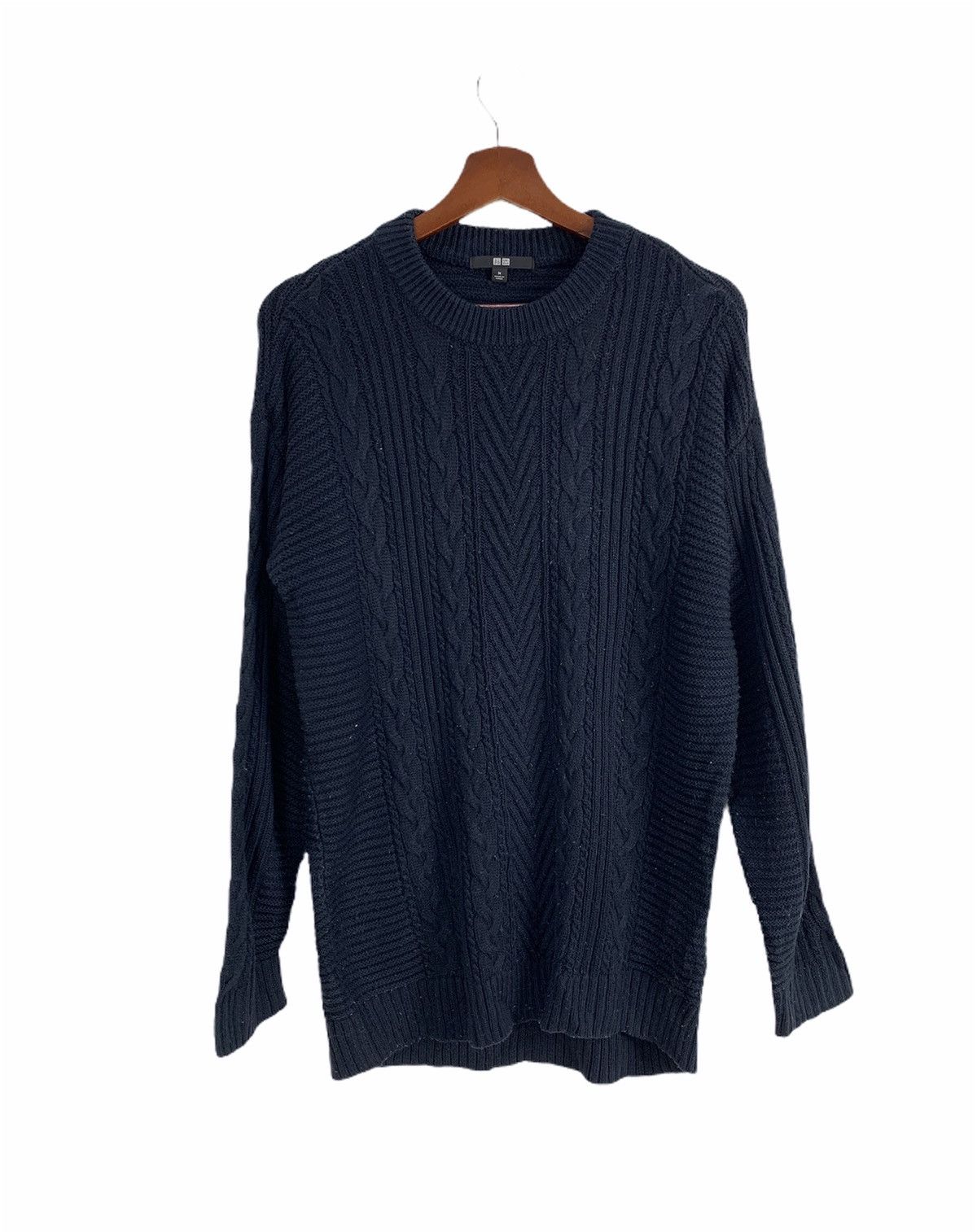 Japanese Brand × Uniqlo UNIQLO Crewneck Cable Twist Chunky Long Knitwear Sweater Size US M / EU 48-50 / 2 - 1 Thumbnail