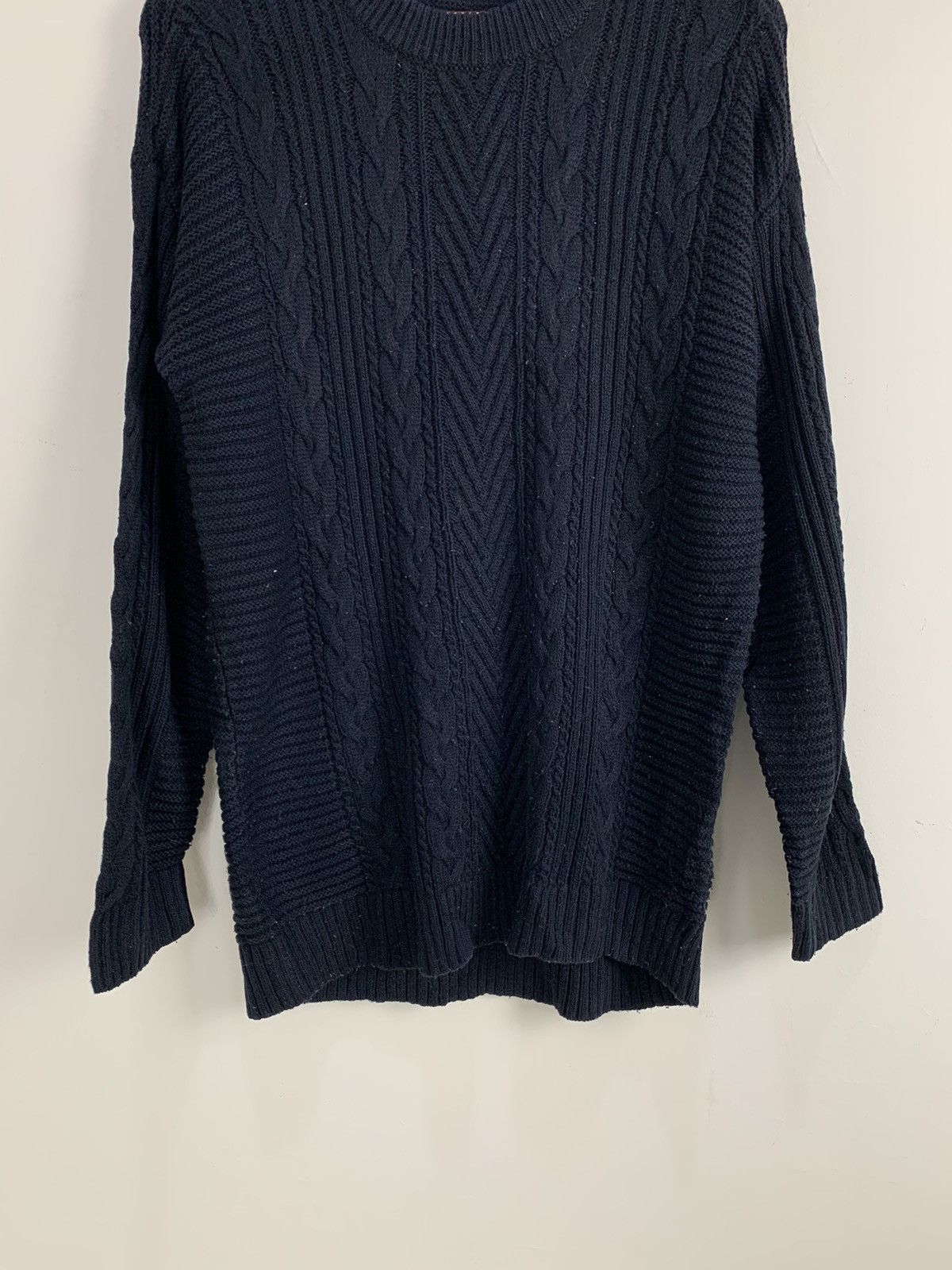 Japanese Brand × Uniqlo UNIQLO Crewneck Cable Twist Chunky Long Knitwear Sweater Size US M / EU 48-50 / 2 - 4 Thumbnail