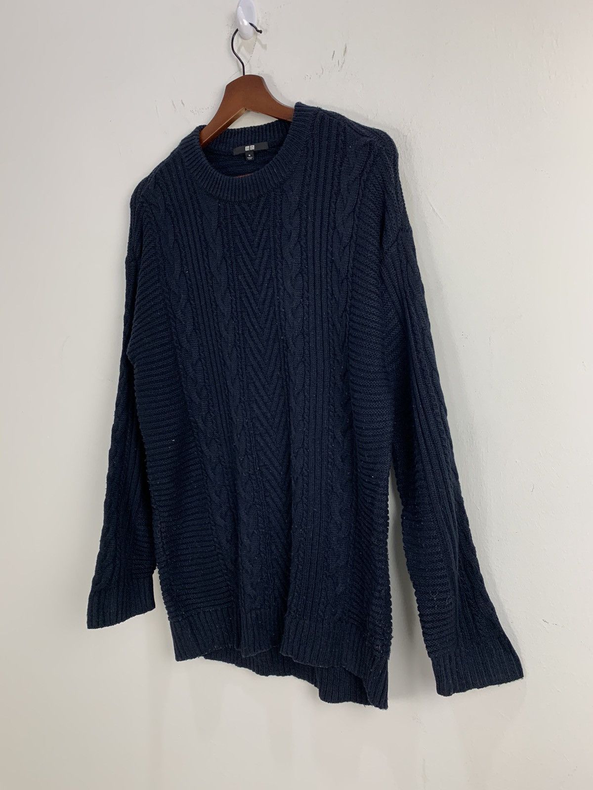 Japanese Brand × Uniqlo UNIQLO Crewneck Cable Twist Chunky Long Knitwear Sweater Size US M / EU 48-50 / 2 - 6 Thumbnail
