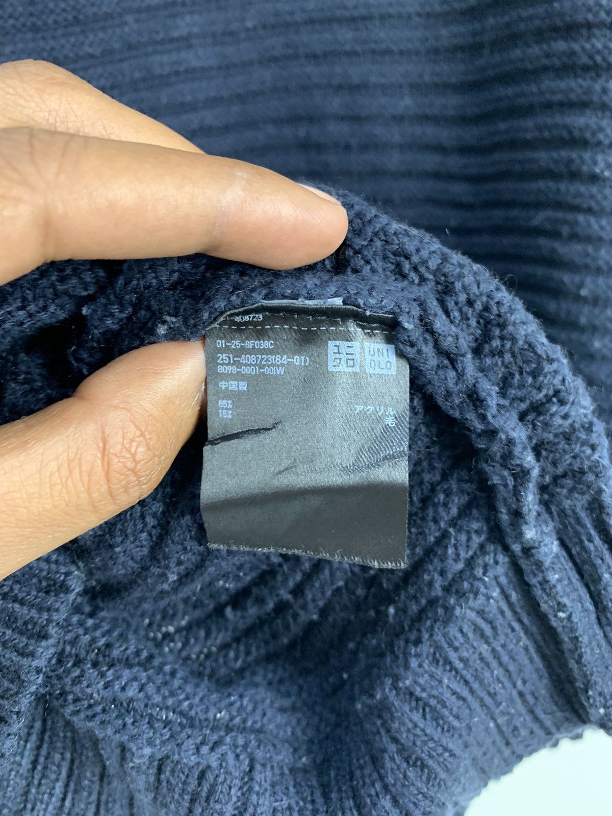 Japanese Brand × Uniqlo UNIQLO Crewneck Cable Twist Chunky Long Knitwear Sweater Size US M / EU 48-50 / 2 - 14 Thumbnail