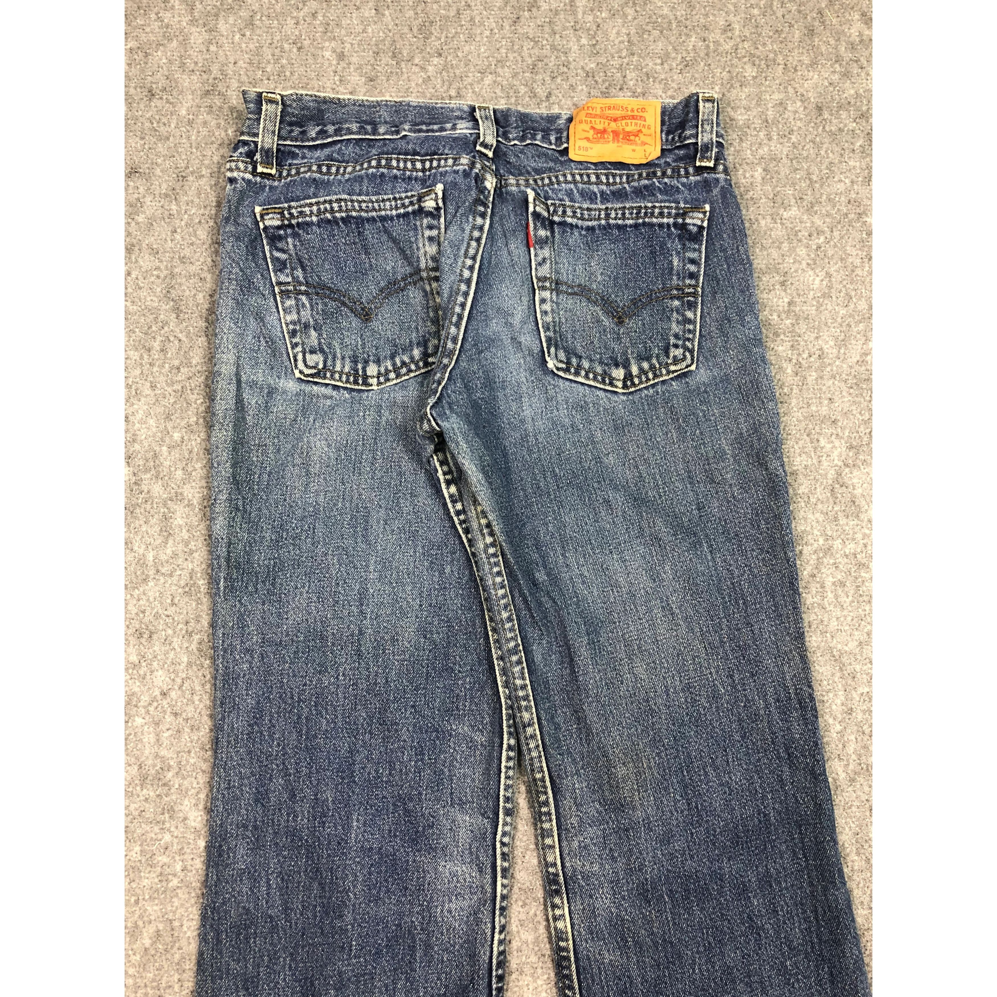 Levi's 90s Vintage Levis 518 Blue Bootcut Flare Jeans DP0184 Size US 30 / EU 46 - 4 Thumbnail