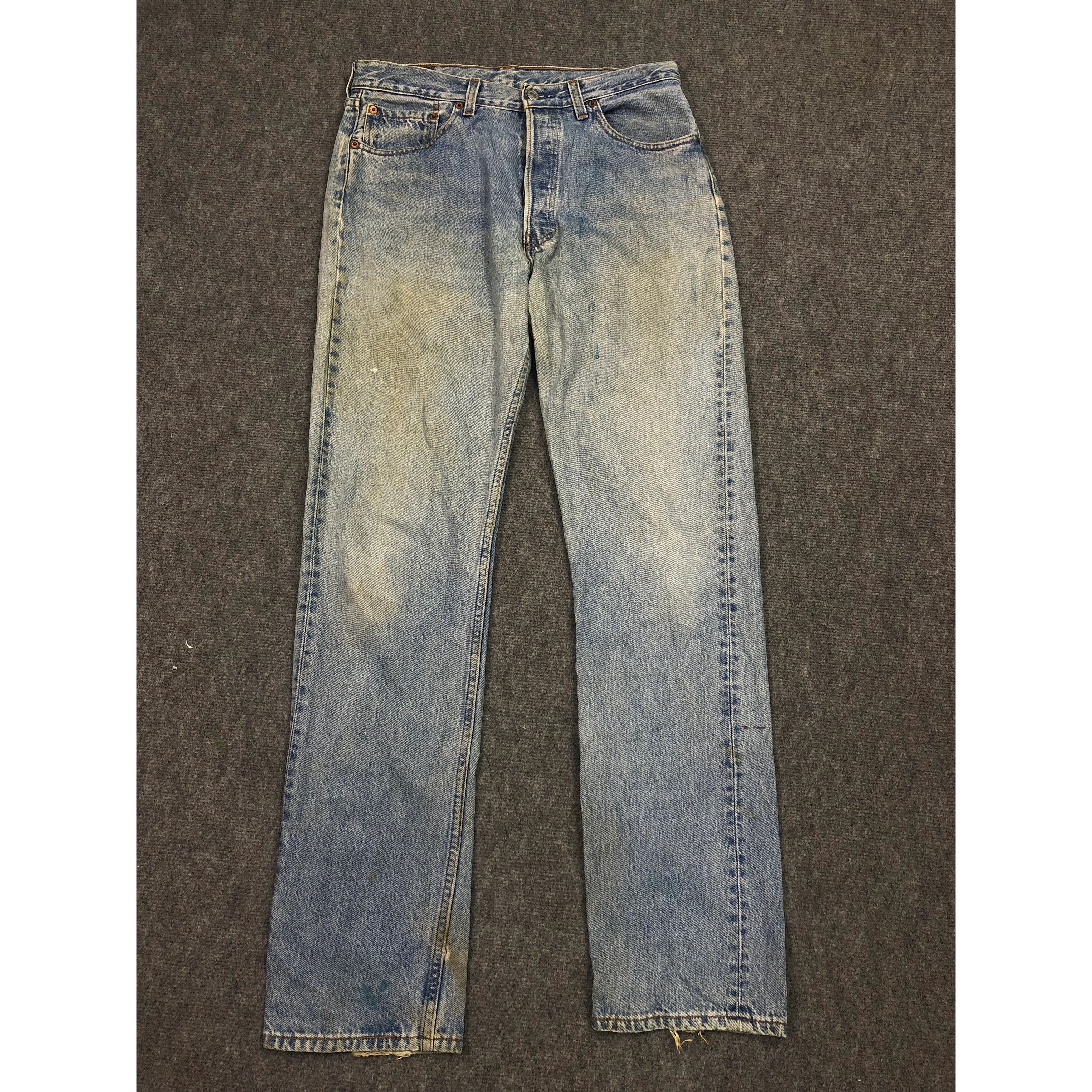 Levi's Vintage 90s Levis 501 Faded Jeans Lightwash DP0098 Size US 32 / EU 48 - 1 Thumbnail