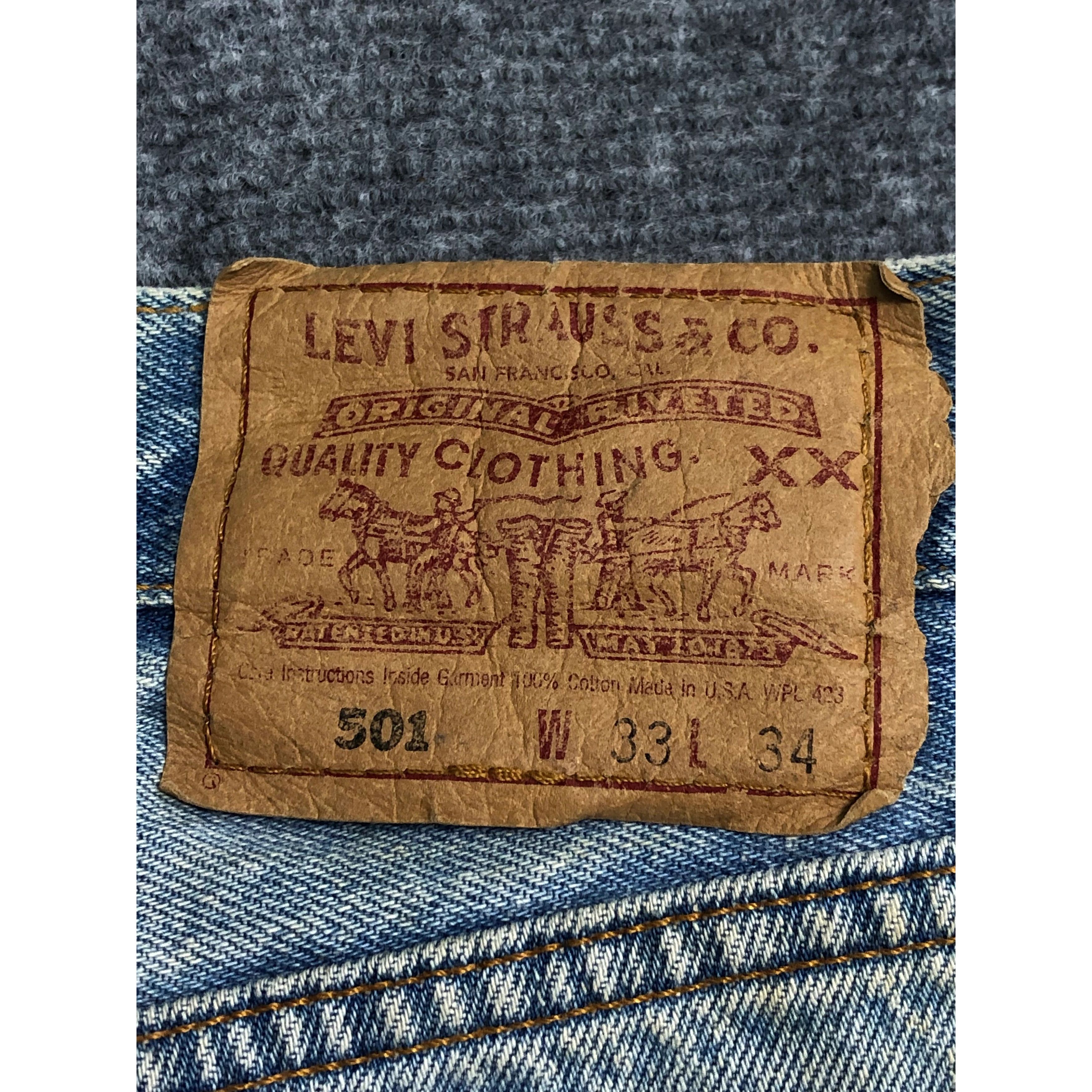 Levi's Vintage 90s Levis 501 Faded Jeans Lightwash DP0098 Size US 32 / EU 48 - 5 Thumbnail
