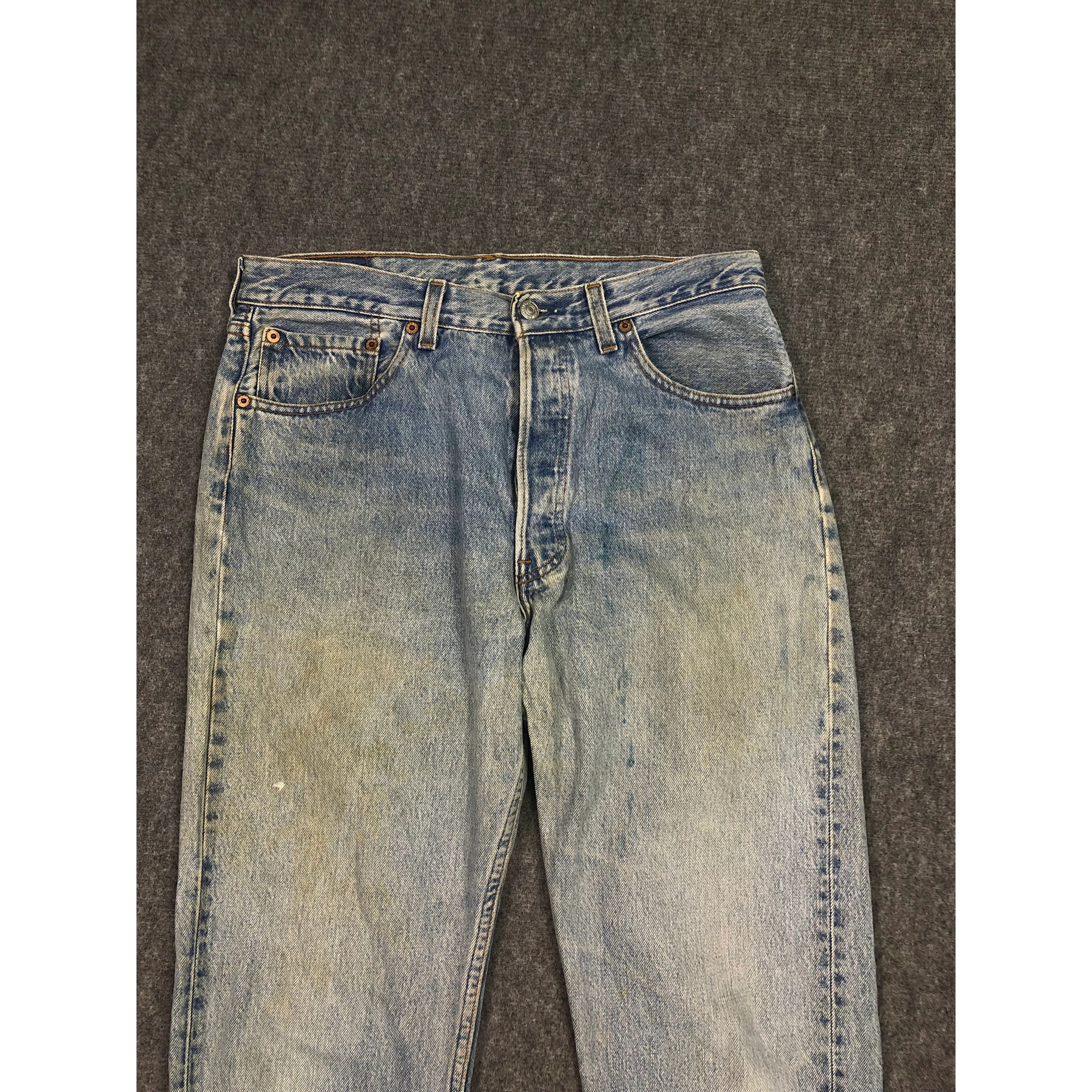 Levi's Vintage 90s Levis 501 Faded Jeans Lightwash DP0098 Size US 32 / EU 48 - 3 Thumbnail