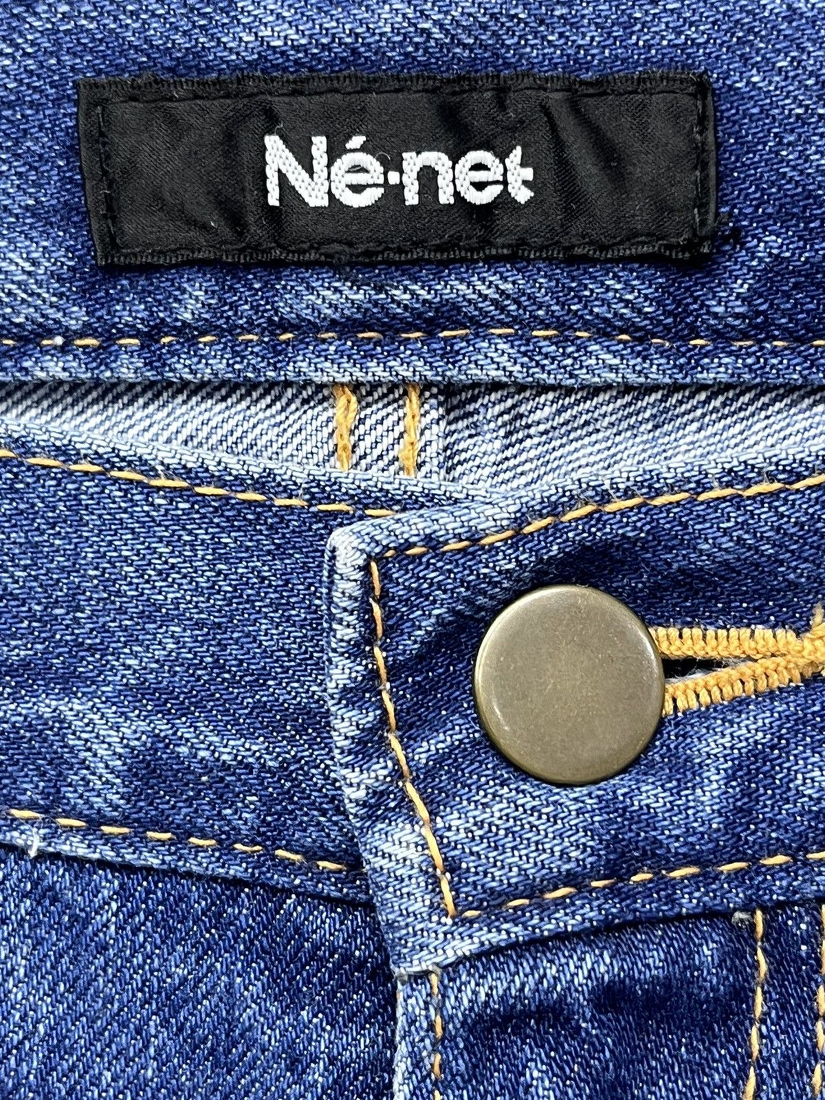 Ne-Net 🔥 NE-NET ISSEY MIYAKE Selvedge Denim Big Pocket Artist Size US 29 - 12 Thumbnail