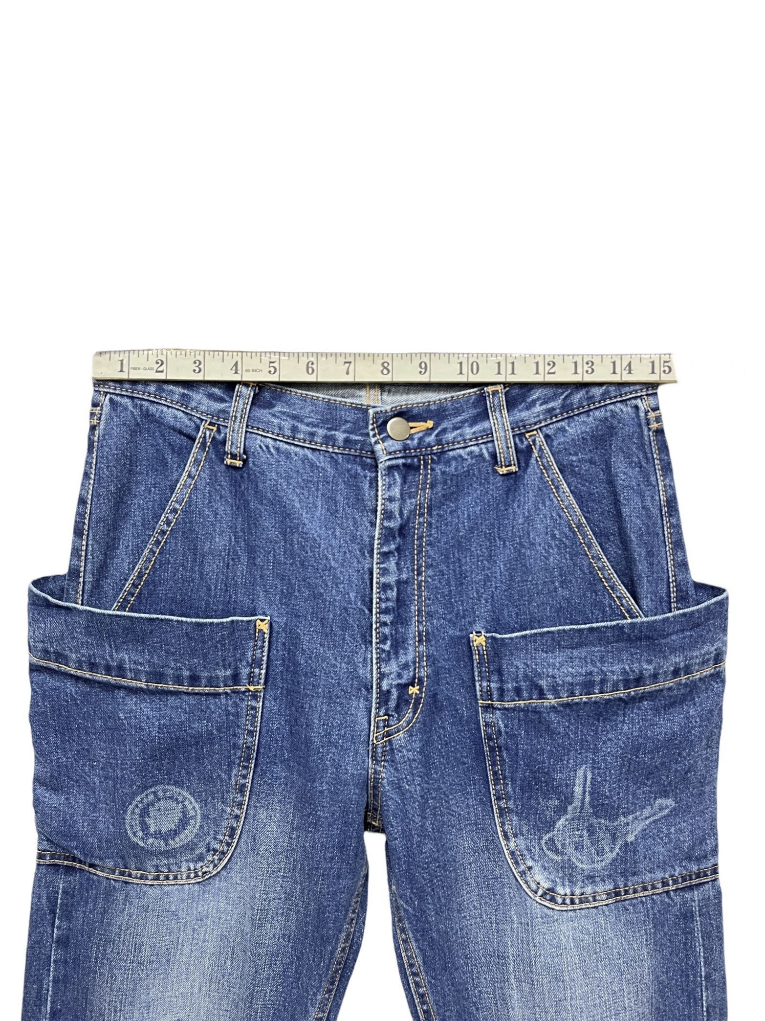 Ne-Net 🔥 NE-NET ISSEY MIYAKE Selvedge Denim Big Pocket Artist Size US 29 - 18 Thumbnail