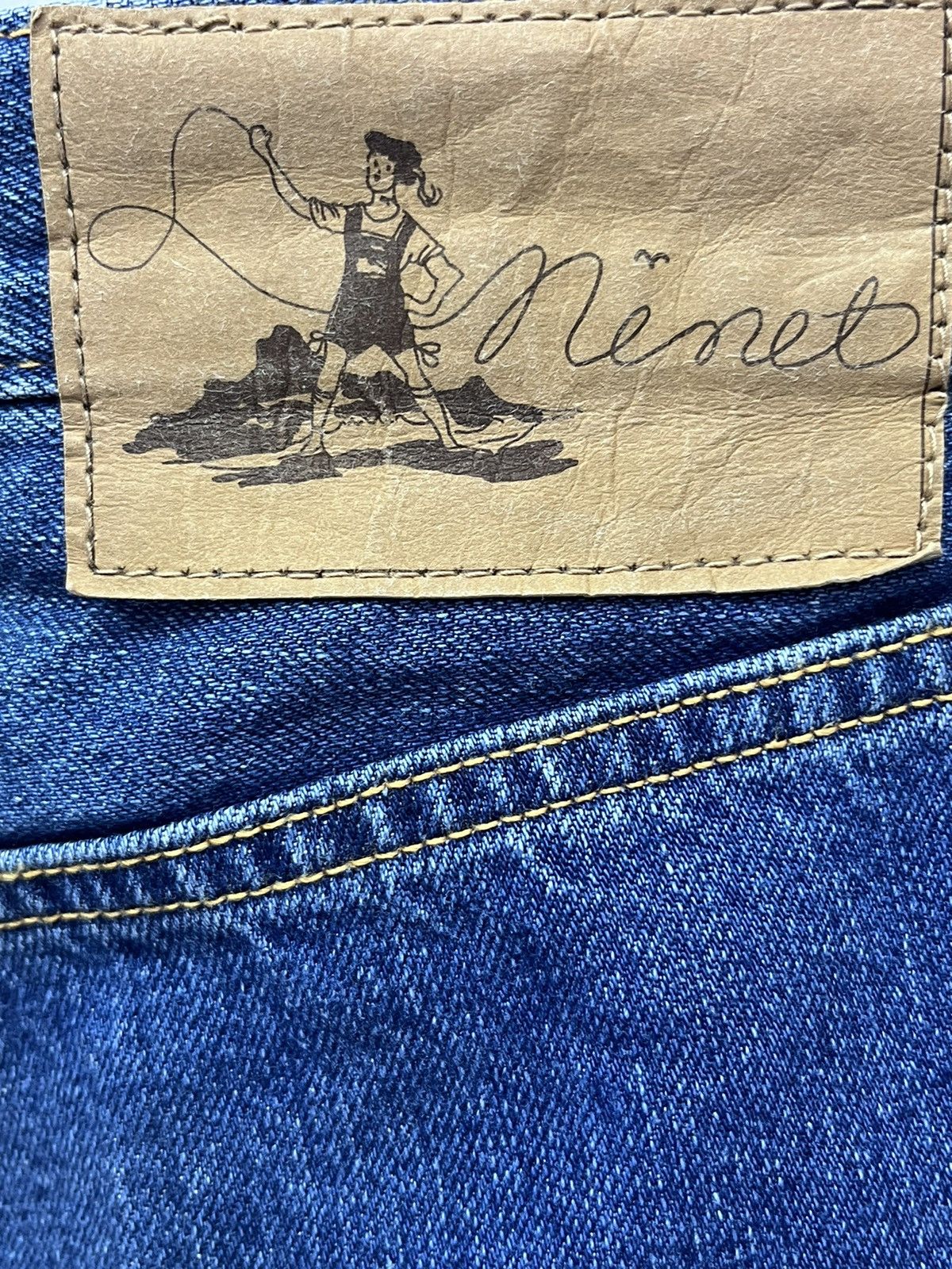 Ne-Net 🔥 NE-NET ISSEY MIYAKE Selvedge Denim Big Pocket Artist Size US 29 - 15 Thumbnail