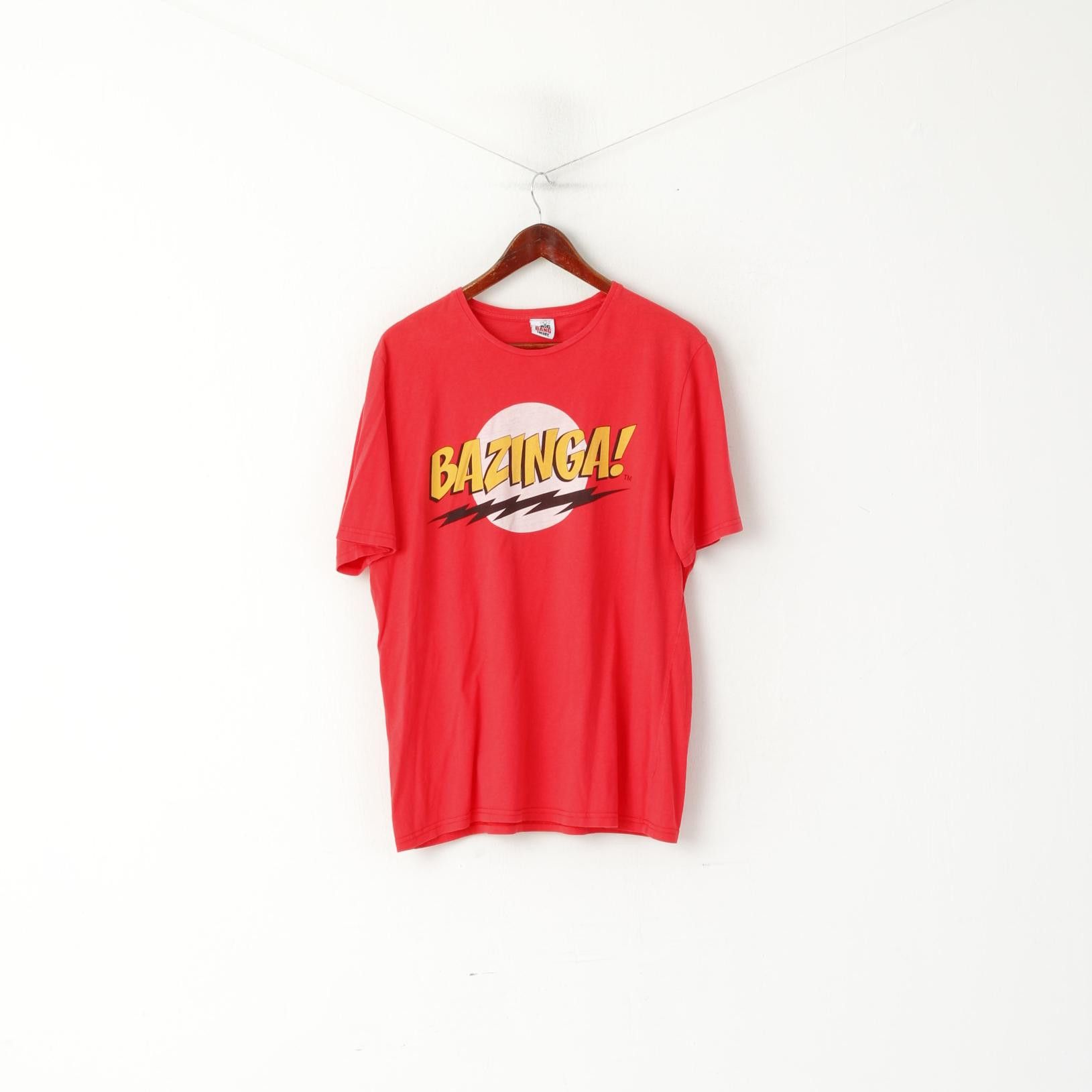 George George The Big Bang Theory Men L T- Shirt Red Bazinga 0805 Size US L / EU 52-54 / 3 - 1 Thumbnail
