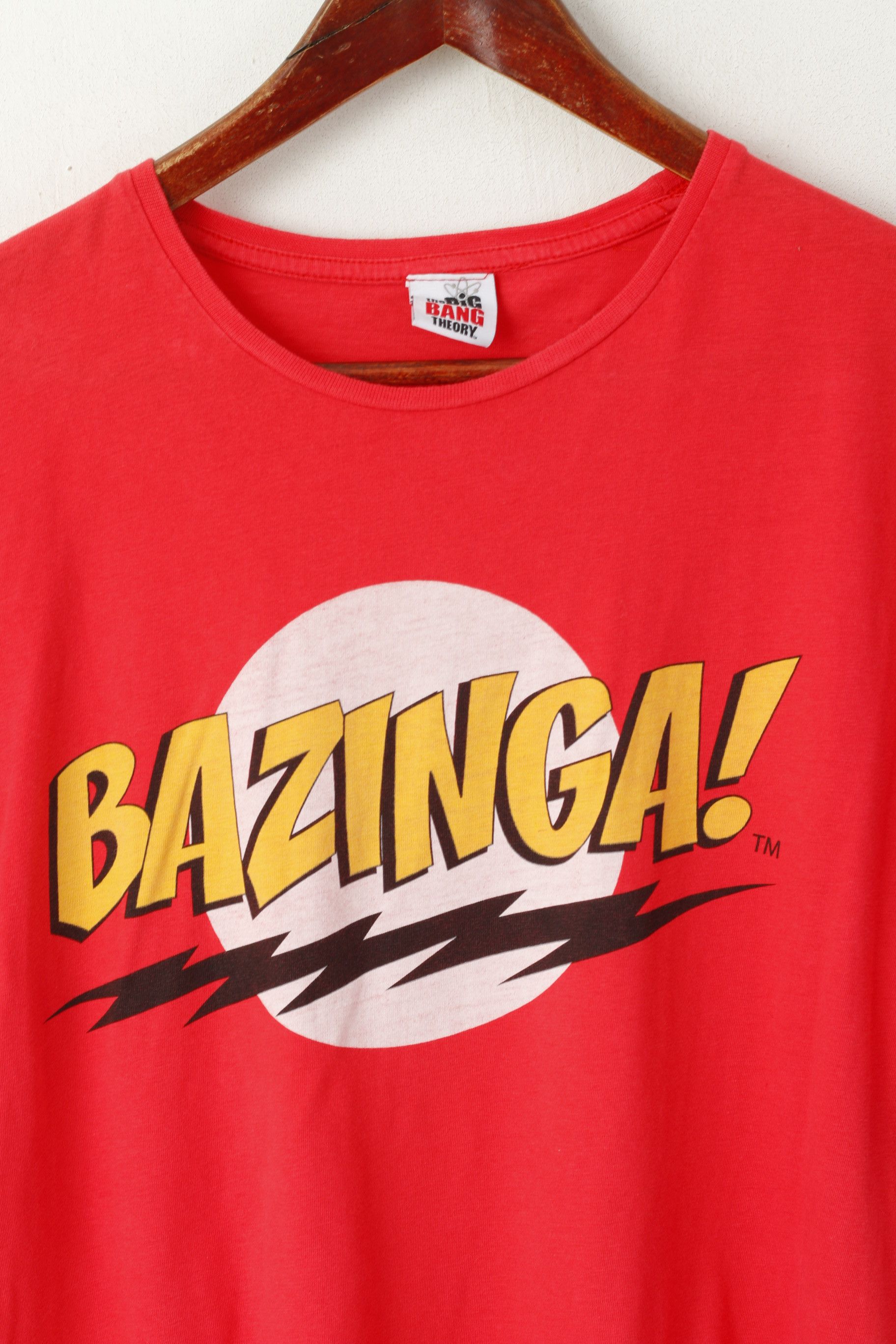 George George The Big Bang Theory Men L T- Shirt Red Bazinga 0805 Size US L / EU 52-54 / 3 - 2 Thumbnail