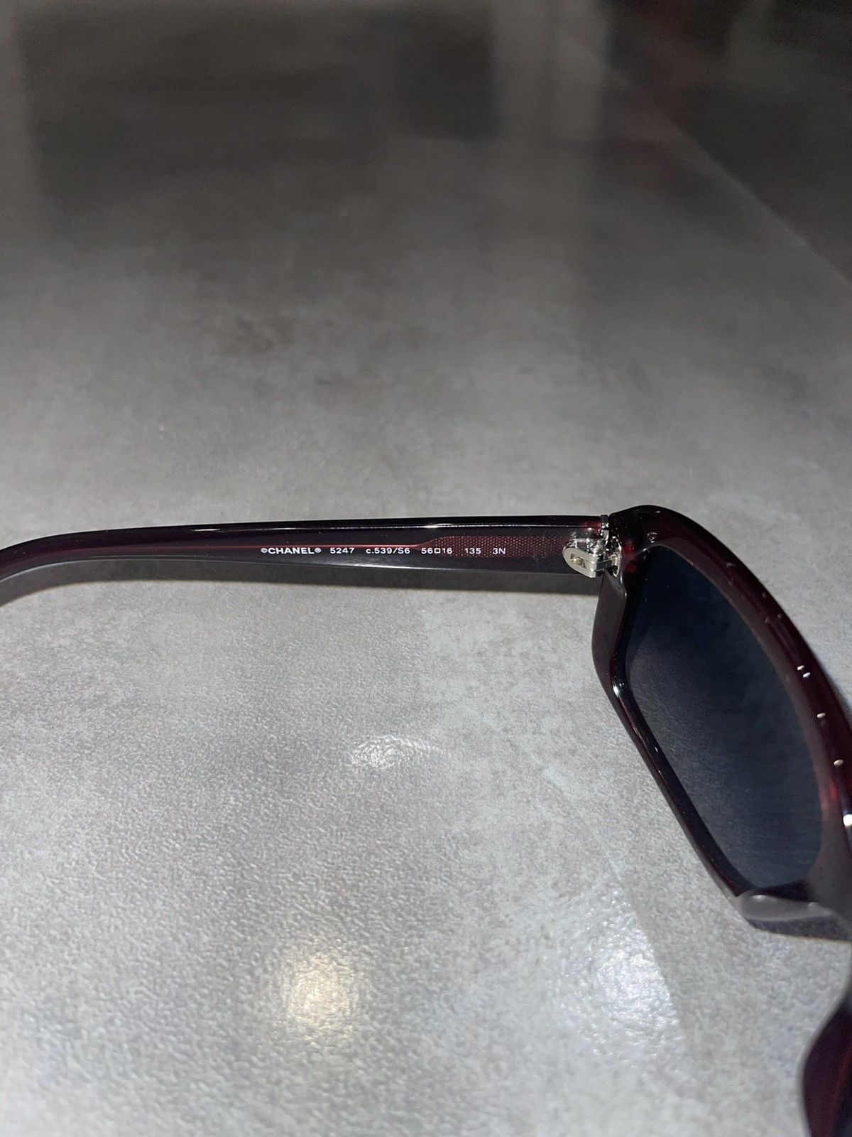 Chanel Chanel 5247 C.539/S6 Dark Red Sunglasses Size ONE SIZE - 13 Thumbnail