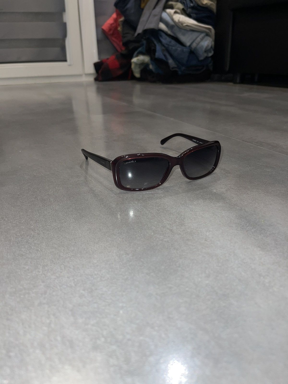Chanel Chanel 5247 C.539/S6 Dark Red Sunglasses Size ONE SIZE - 3 Thumbnail