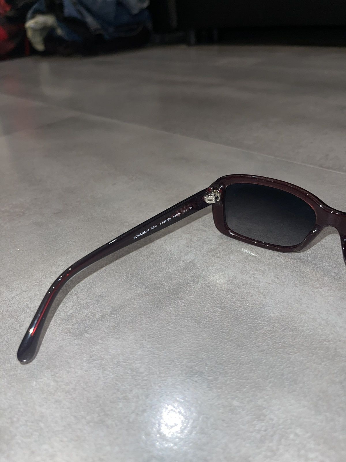Chanel Chanel 5247 C.539/S6 Dark Red Sunglasses Size ONE SIZE - 12 Thumbnail