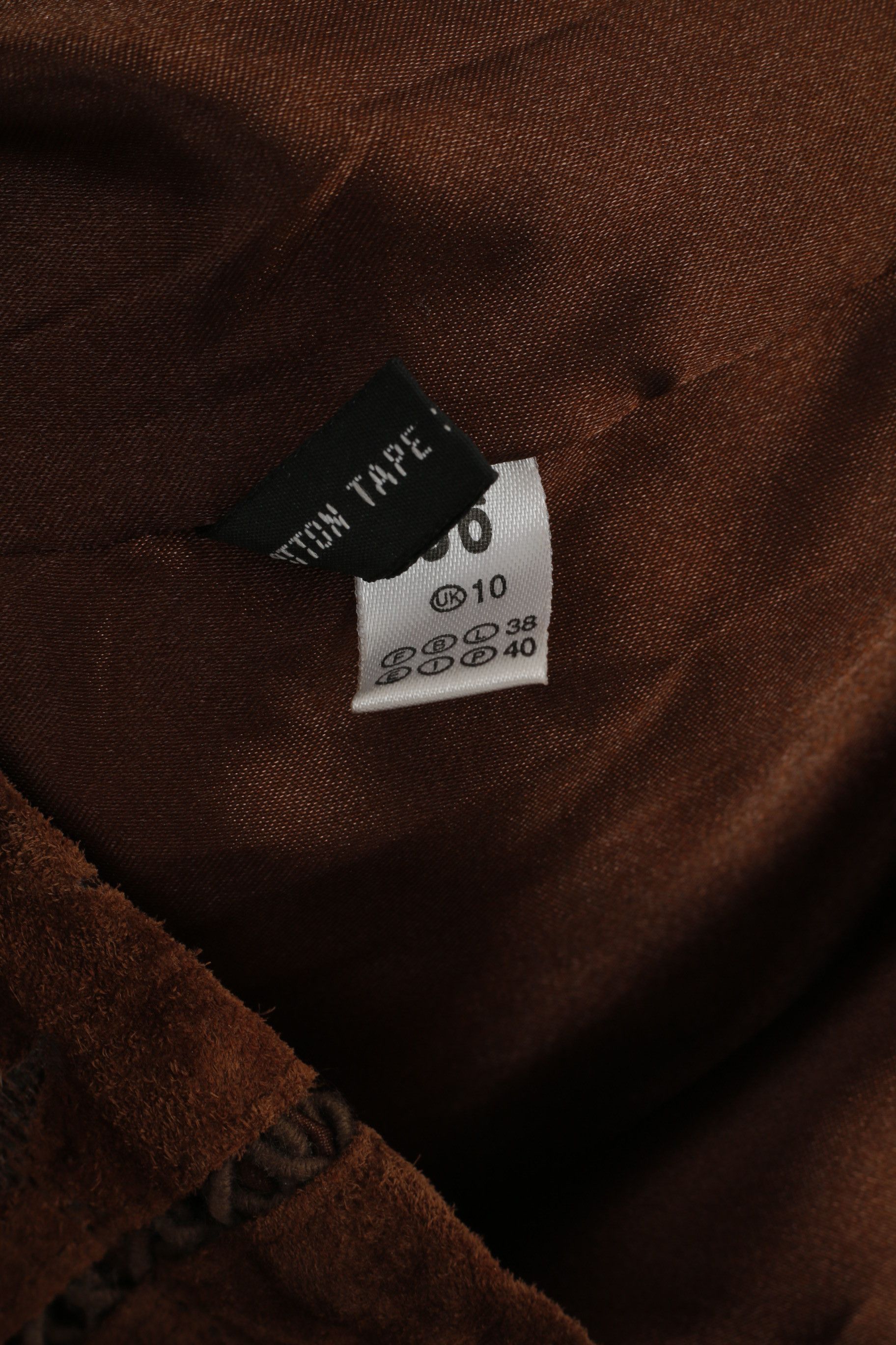 C&A New Fast C&A Women 36 10 Vest Brown Shiny Leather 1810 Size M / US 6-8 / IT 42-44 - 3 Thumbnail