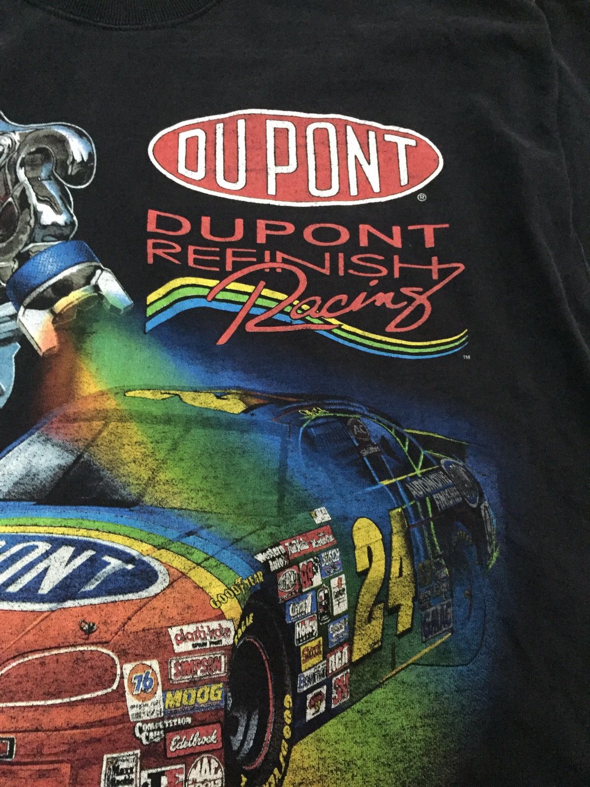 Vintage Vintage 90s Dupont Refinish Racing Car Tee.Chase Race wear Size US L / EU 52-54 / 3 - 14 Thumbnail