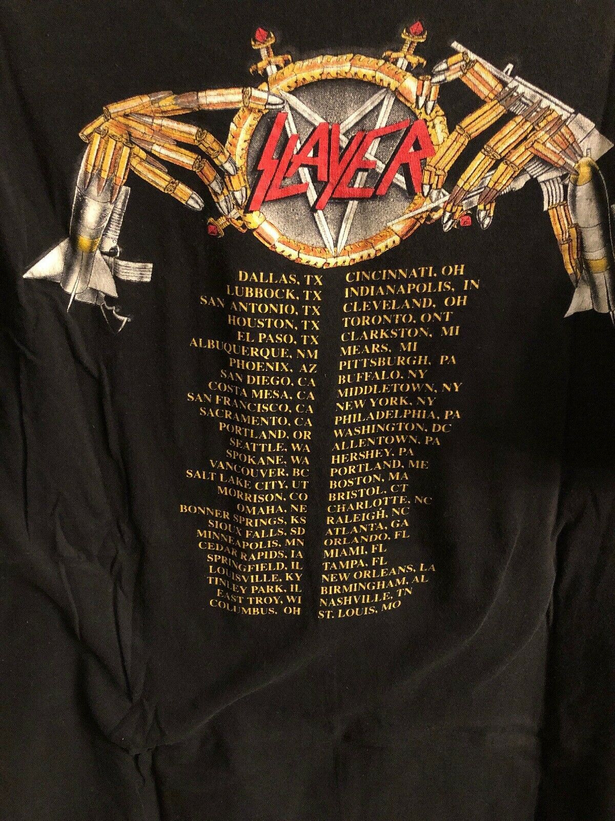 Band Tees Vintage 1991 Slayer Shirt Size US XL / EU 56 / 4 - 3 Thumbnail