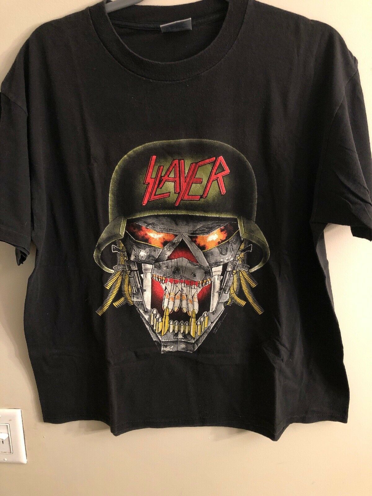 image of Band Tees x Brockum Vintage 1991 Slayer Shirt in Black, Men's (Size XL)