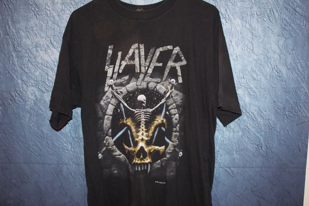 image of Brockum x Vintage 1994 Slayer Tee in Black, Men's (Size XL)