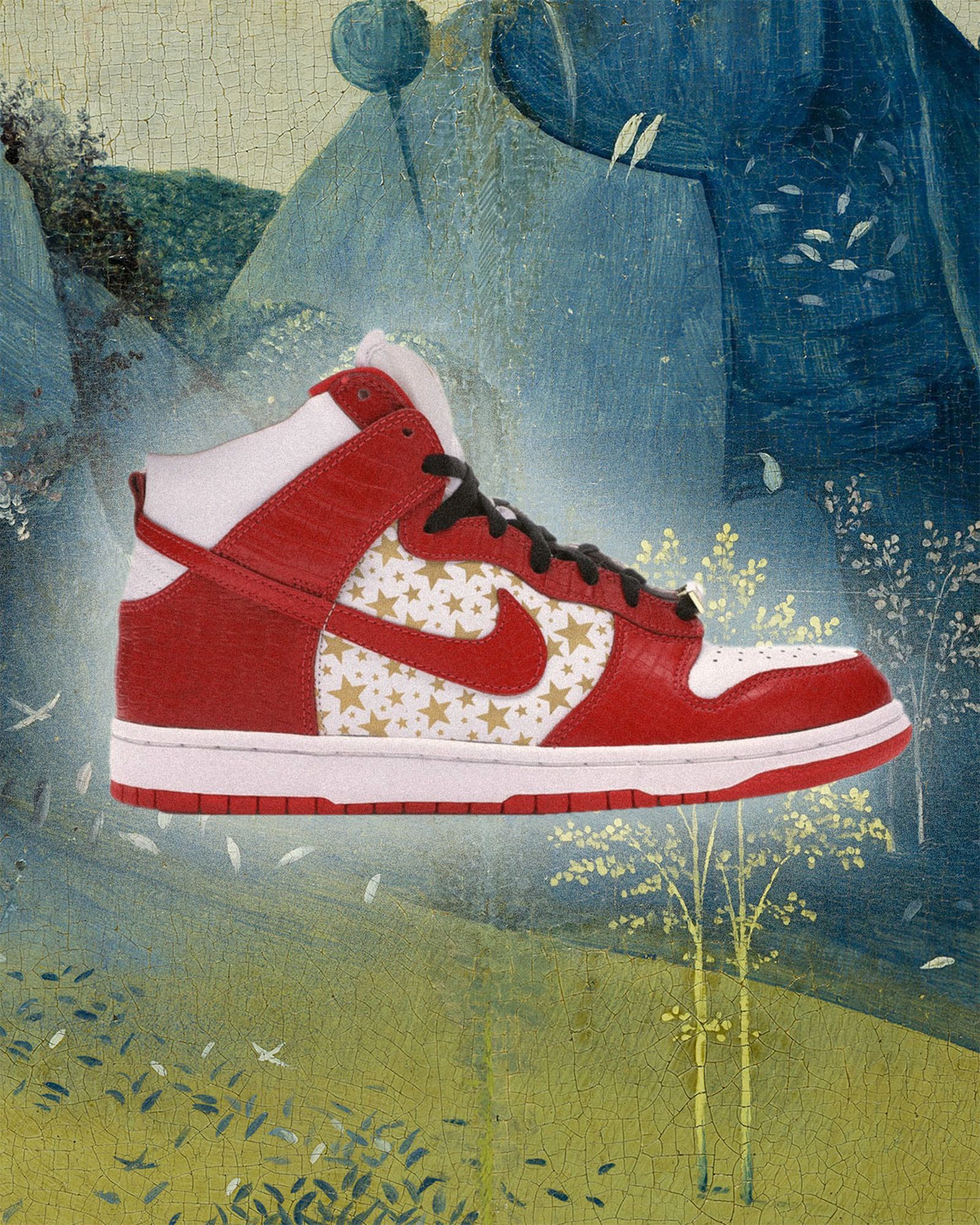 Nike × Supreme Supreme x Dunk High Pro SB Red 2003 Size US 9.5 / EU 42-43 - 12 Thumbnail