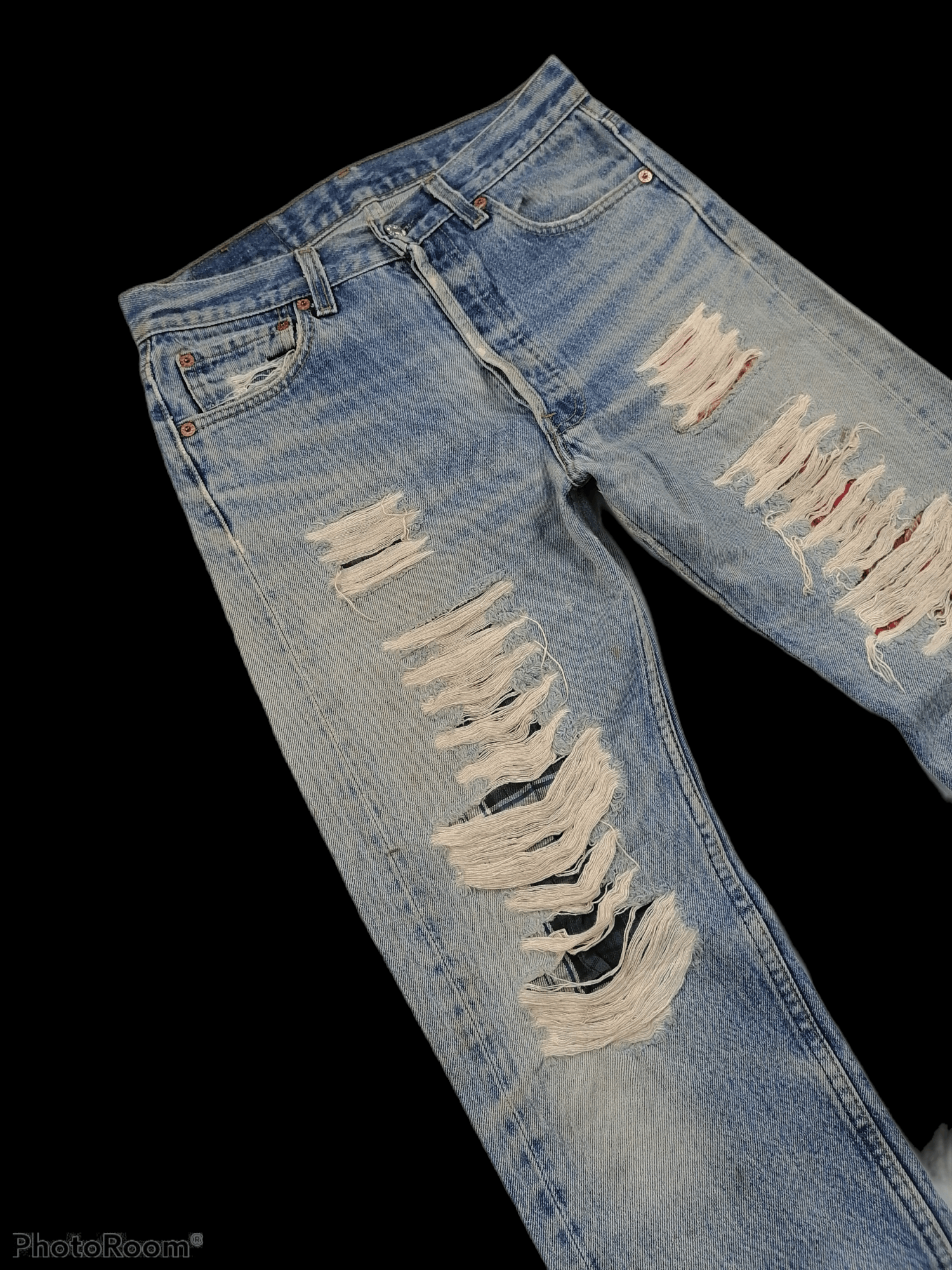 Levi's Vintage Clothing ⚡KURT COBAIN⚡Vintage Levi's 501xx Distressed Denim Pants Size US 29 - 3 Thumbnail