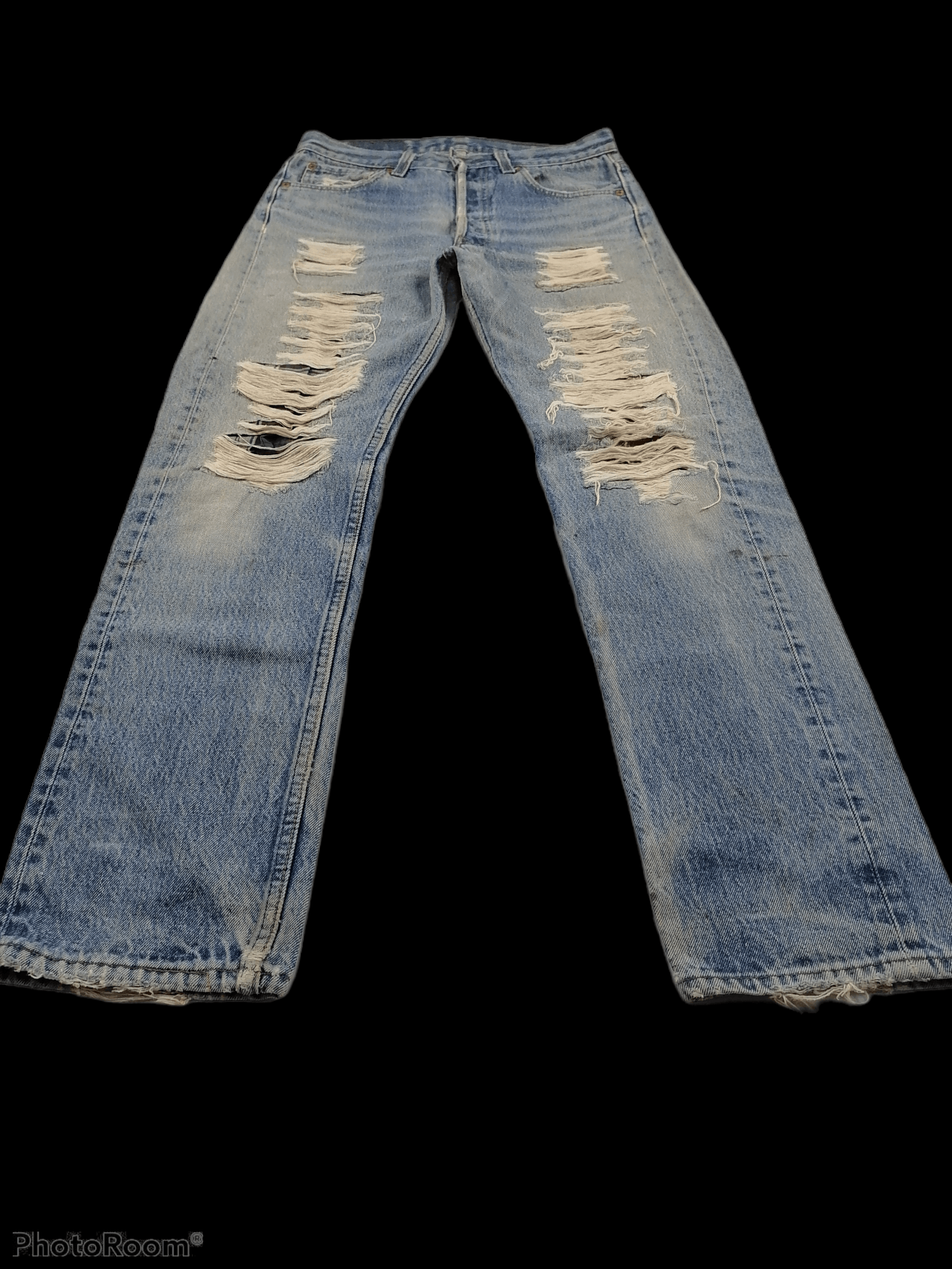 Levi's Vintage Clothing ⚡KURT COBAIN⚡Vintage Levi's 501xx Distressed Denim Pants Size US 29 - 2 Thumbnail