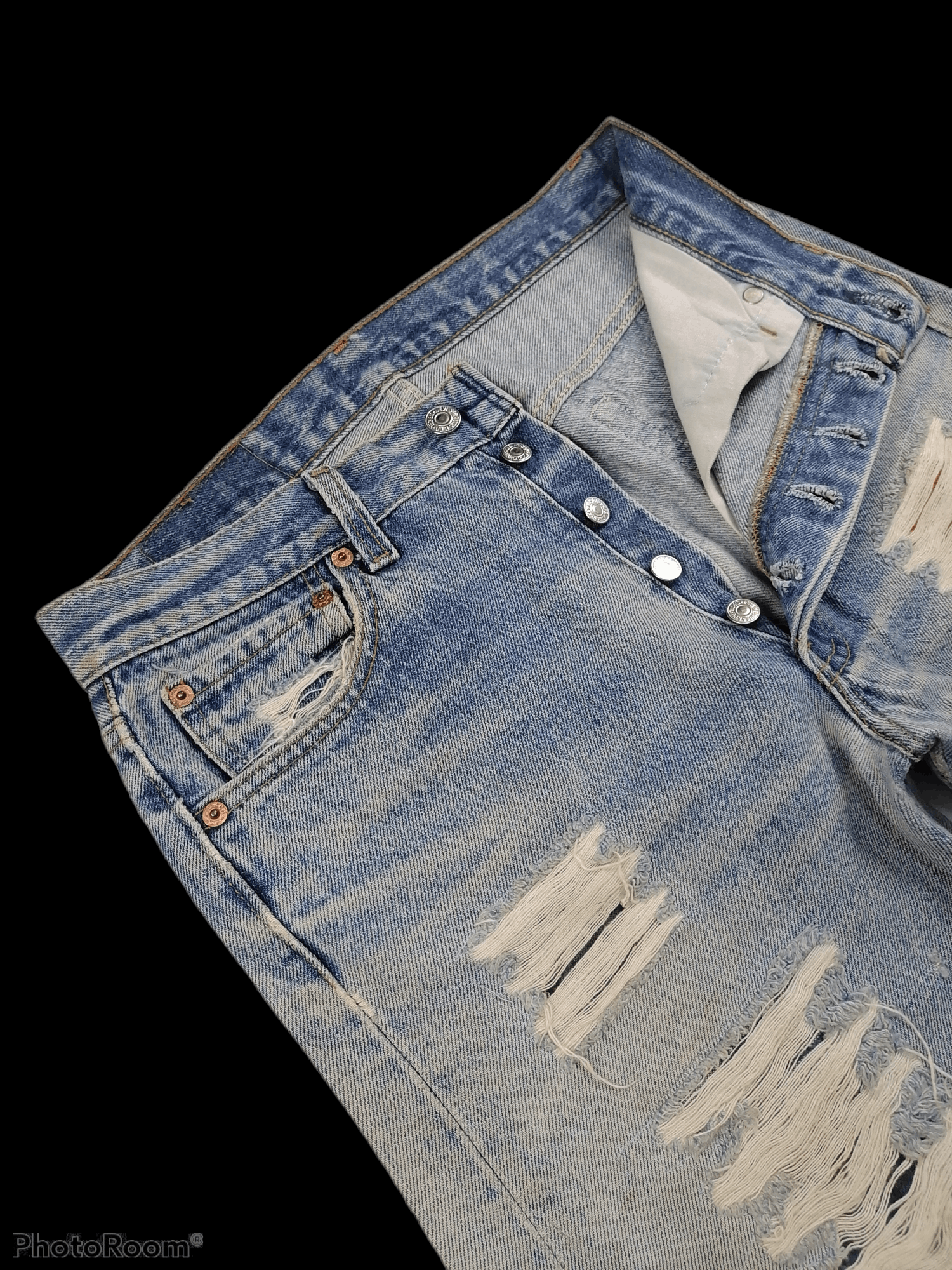 Levi's Vintage Clothing ⚡KURT COBAIN⚡Vintage Levi's 501xx Distressed Denim Pants Size US 29 - 5 Thumbnail
