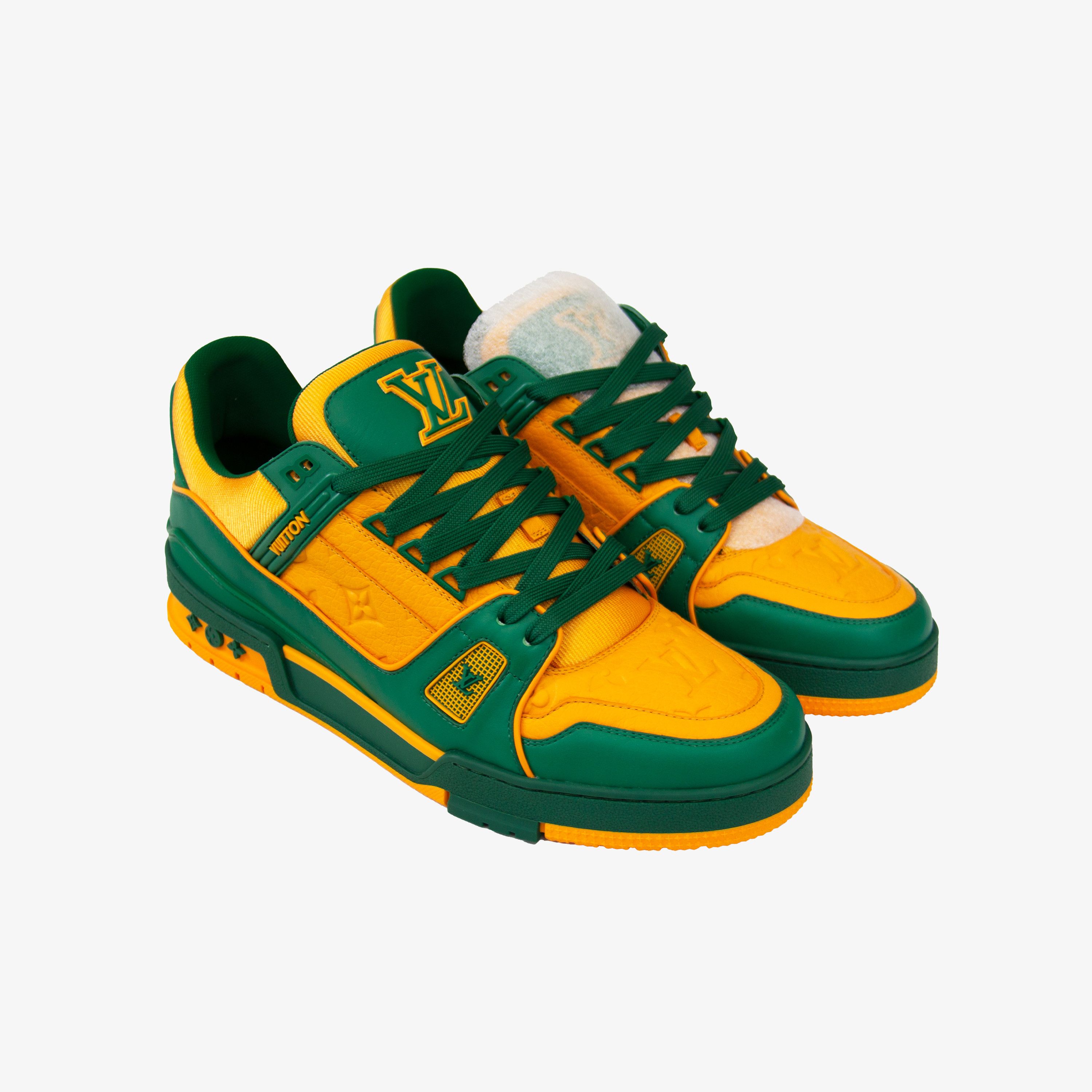 Louis Vuitton LOUIS VUITTON TRAINER SNEAKER MONOGRAM GREEN LV10.5 Size US 11.5 / EU 44-45 - 3 Thumbnail