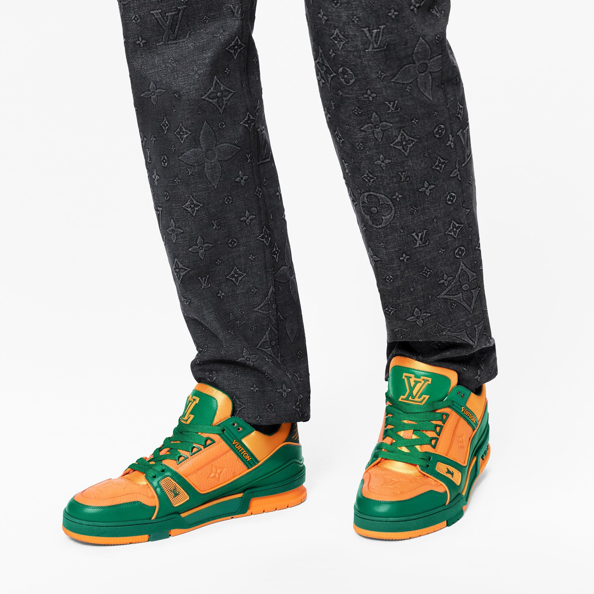 Louis Vuitton LOUIS VUITTON TRAINER SNEAKER MONOGRAM GREEN LV10.5 Size US 11.5 / EU 44-45 - 11 Thumbnail
