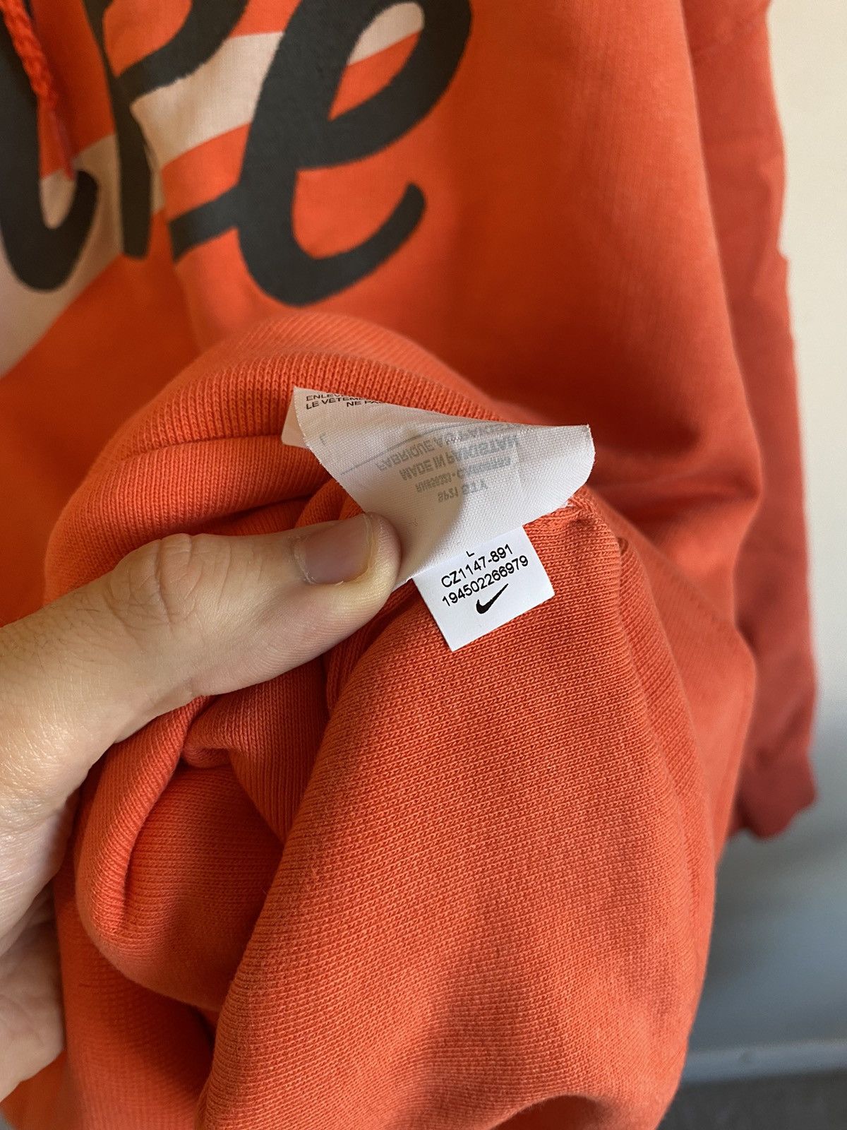 Cactus Plant Flea Market × Nike CPFM Nike Oversized Orange Hoodie Hooded Pullover Size US L / EU 52-54 / 3 - 9 Thumbnail