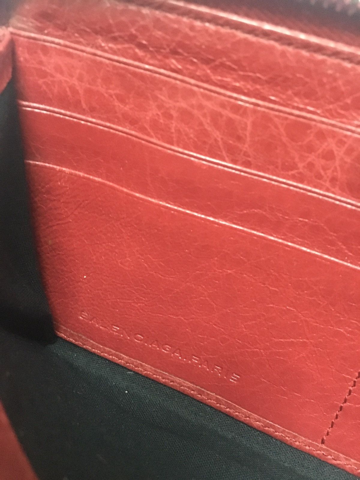 Balenciaga 100% Authentic Balenciaga Motorcycle RED Long Wallet Zipper Size ONE SIZE - 6 Thumbnail