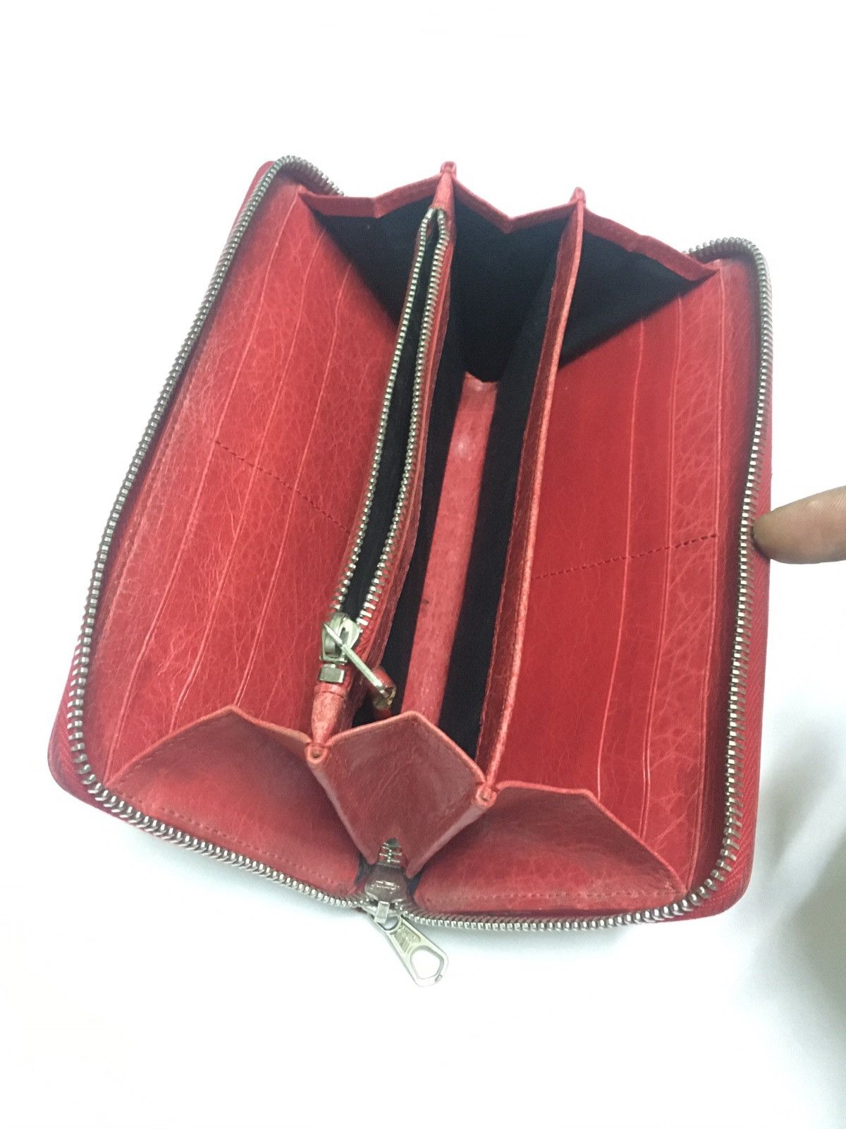 Balenciaga 100% Authentic Balenciaga Motorcycle RED Long Wallet Zipper Size ONE SIZE - 10 Thumbnail