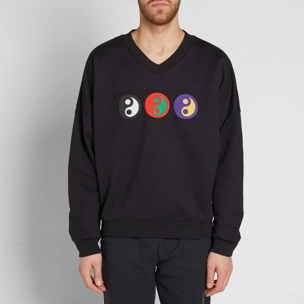 Gosha Rubchinskiy Gosha Rubchinskiy Yin Yang Crewneck Sweat Black Size US M / EU 48-50 / 2 - 2 Thumbnail